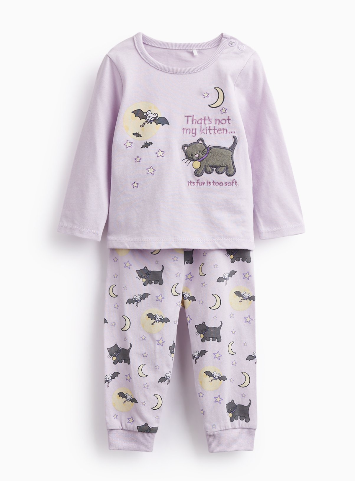 Halloween That's Not My... Kitten Cotton Lilac Pyjama Set 
