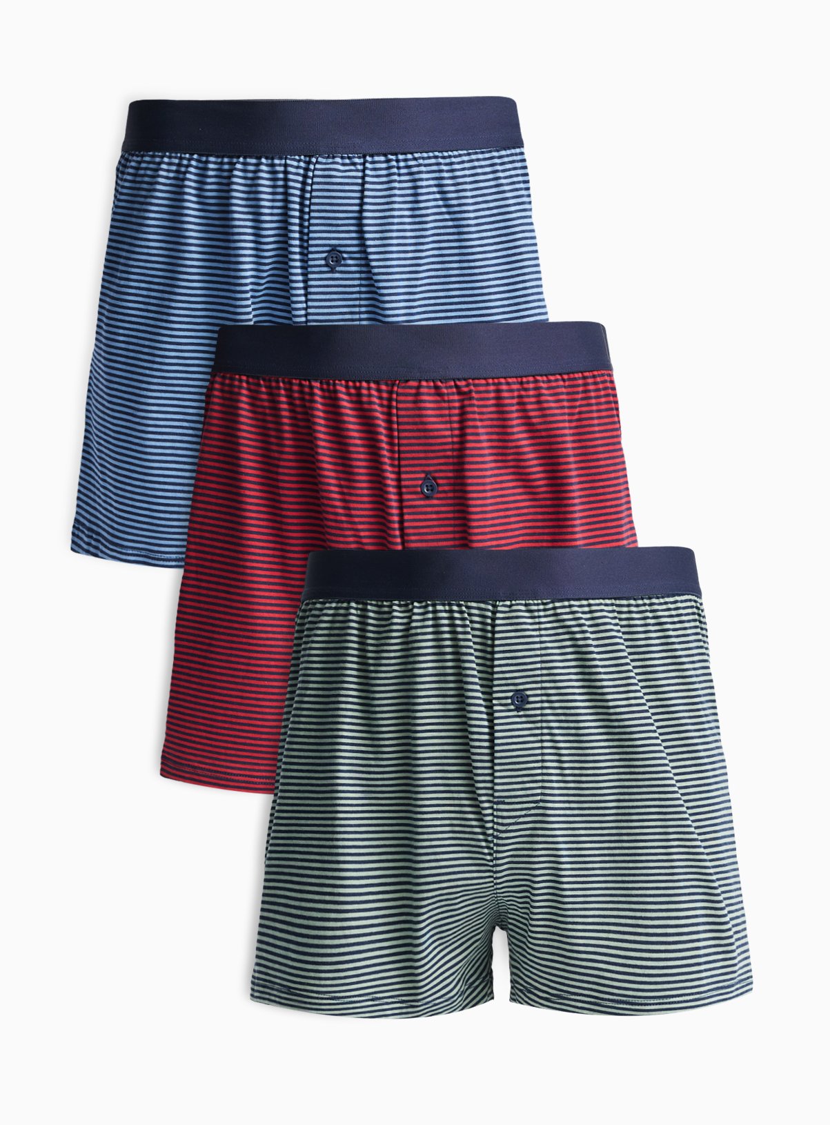 Stripe Print Jersey Boxers 3 Pack 