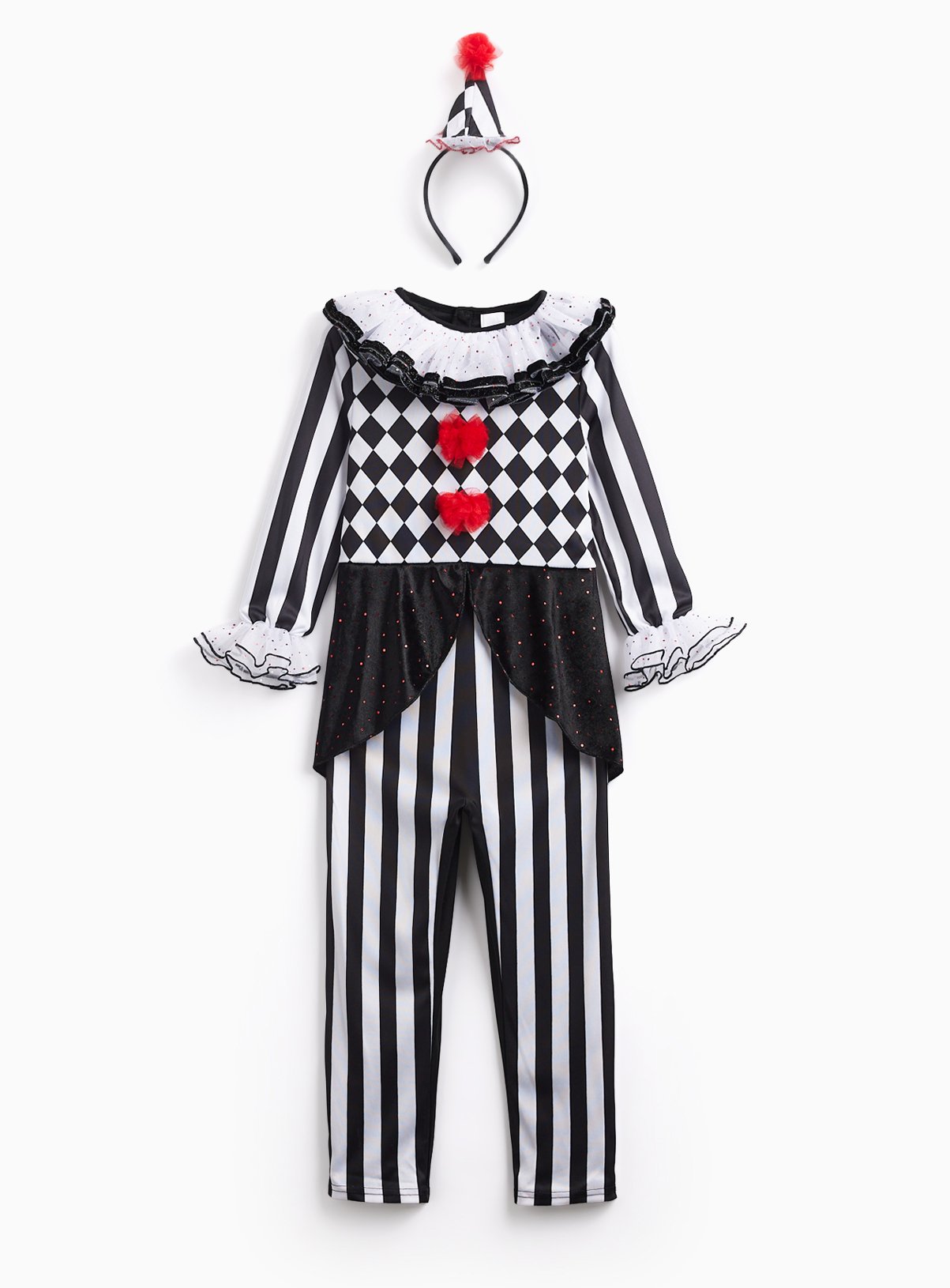 Halloween Clown Fancy Dress Costume 