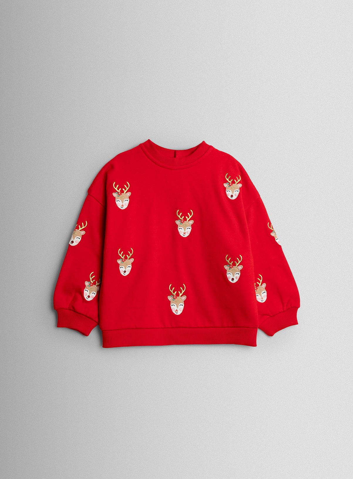 JOJO MAMAN BÉBÉ Reindeer Sequin Sweatshirt