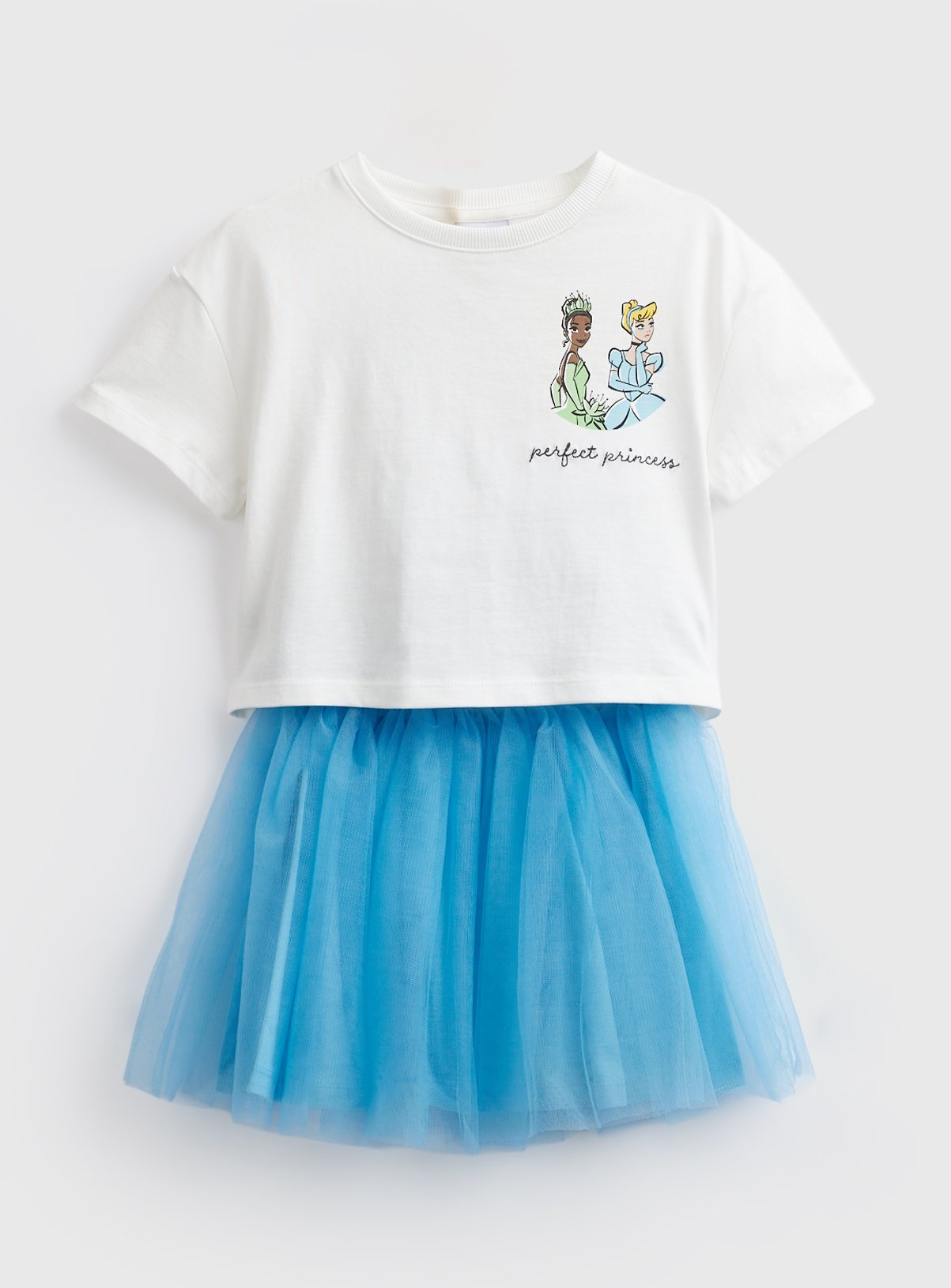 White Disney Princess Graphic T-Shirt & Tutu Set 
