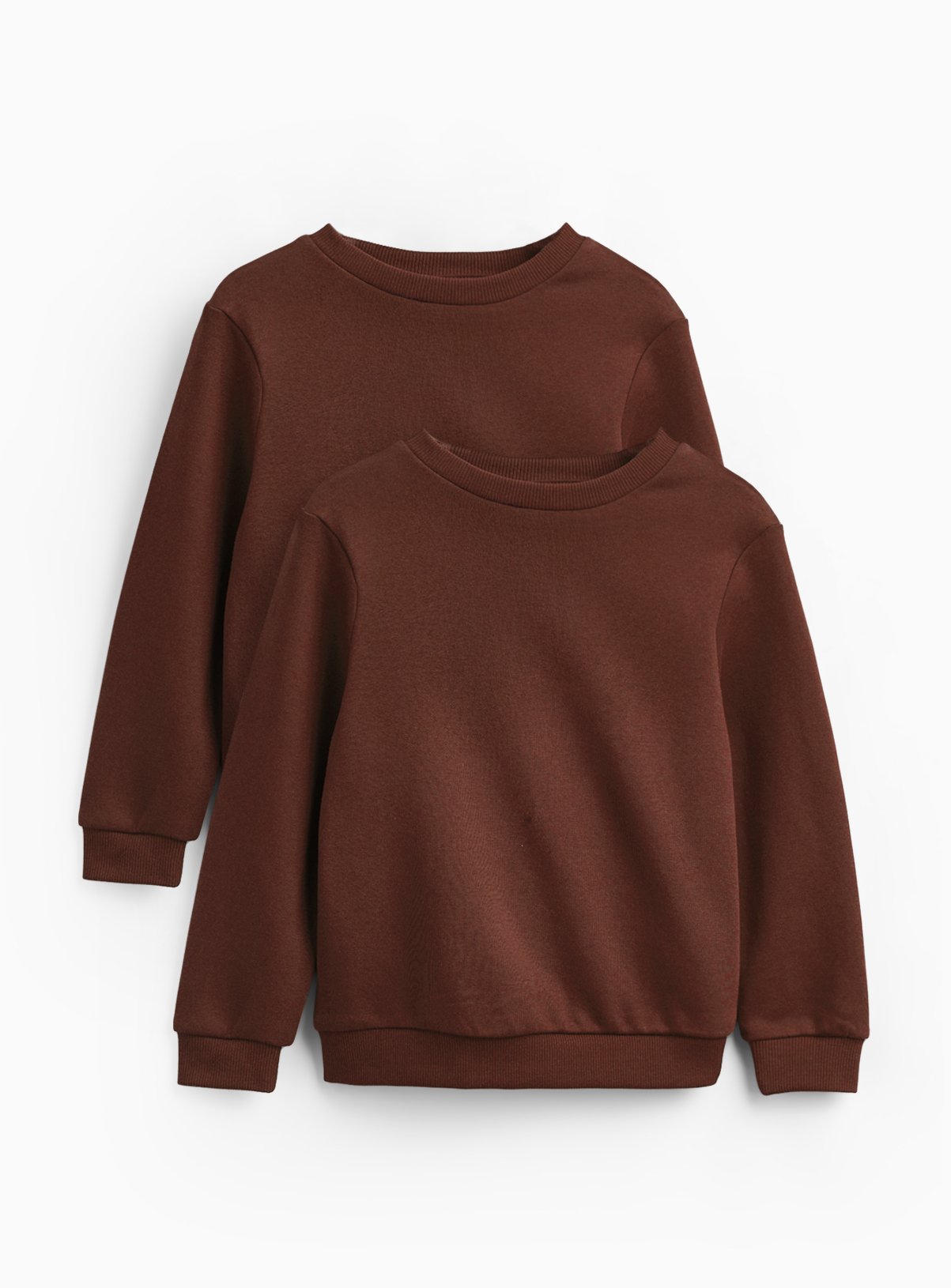 2 Pack Brown Crew Neck Sweatshirts 13 years