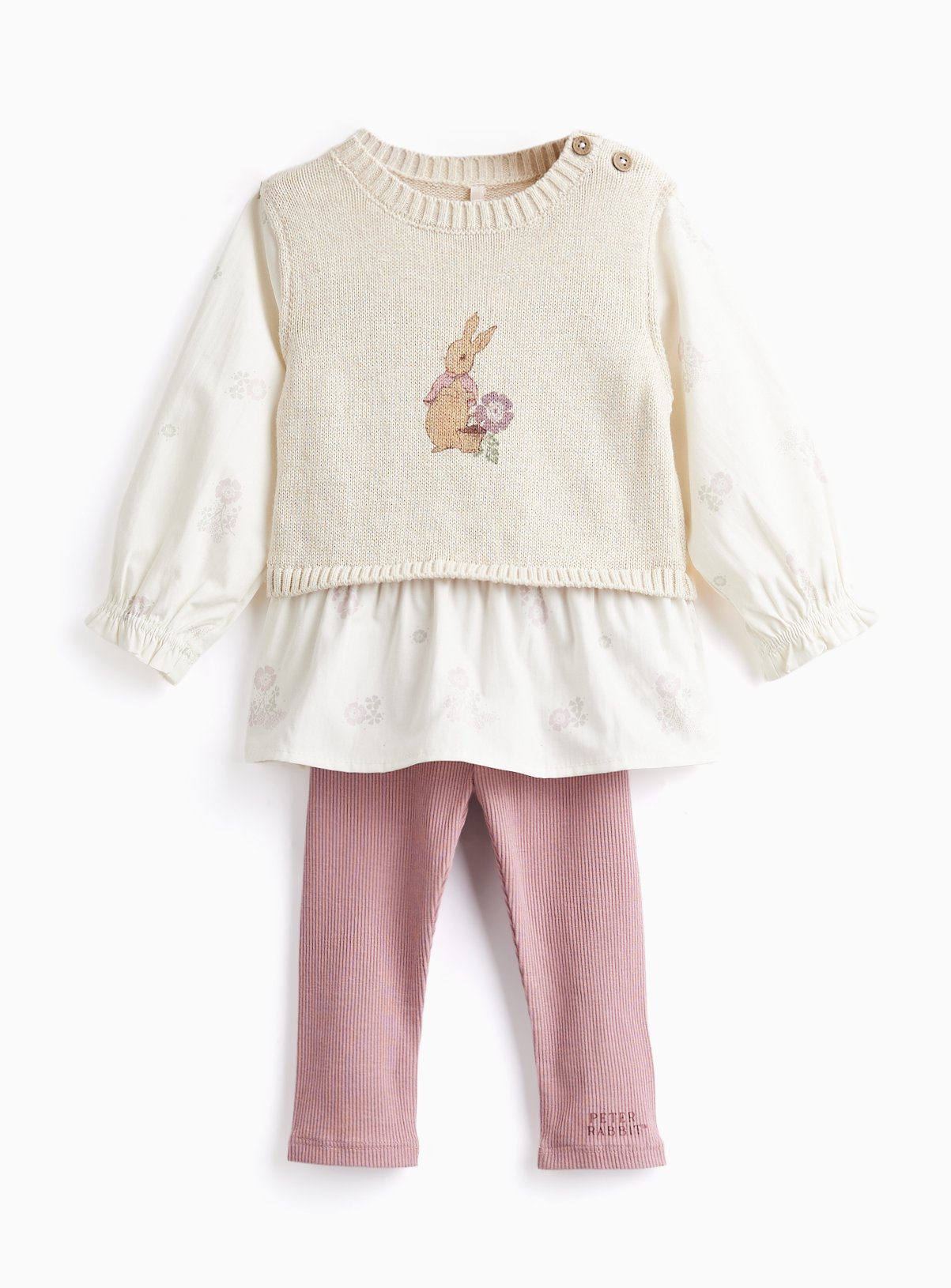 Peter Rabbit Knitted Vest & Legging Set Up to 3 mths