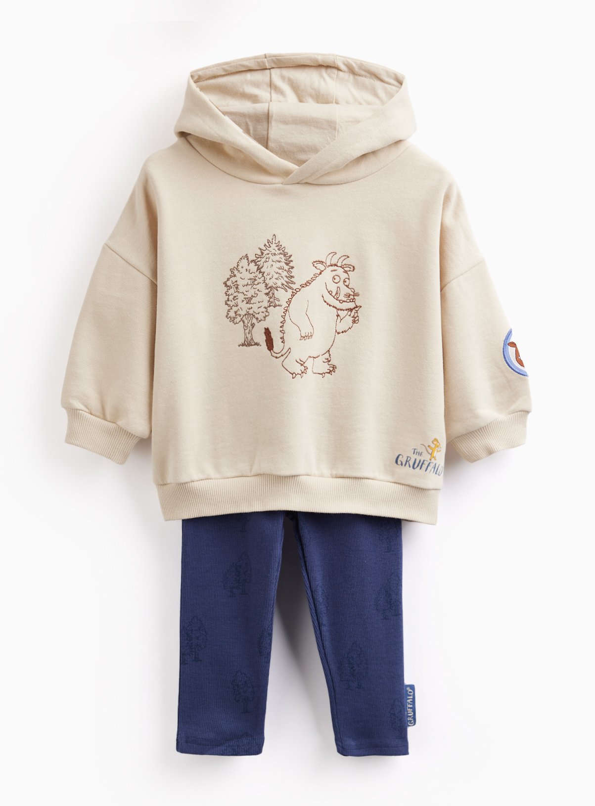 Cream Gruffalo Print Hoodie & Leggings Set Up to 3 mths