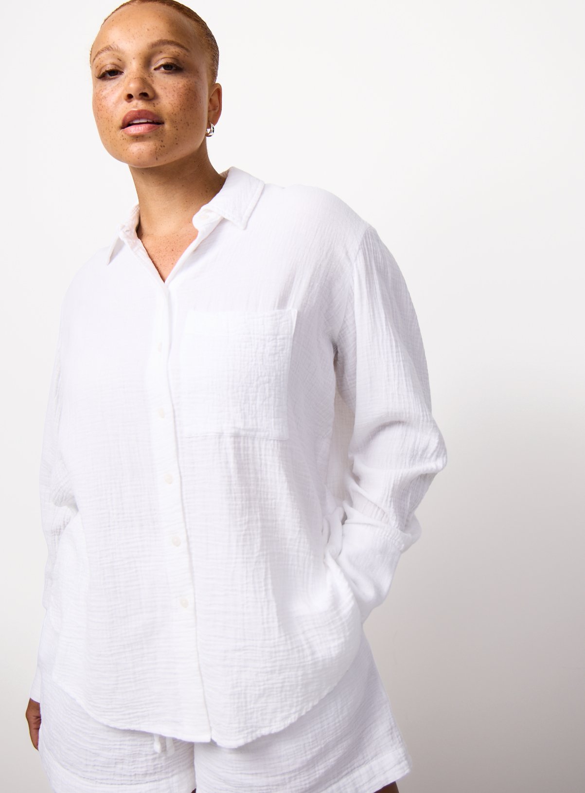 Double Cloth Long Sleeve Shirt 