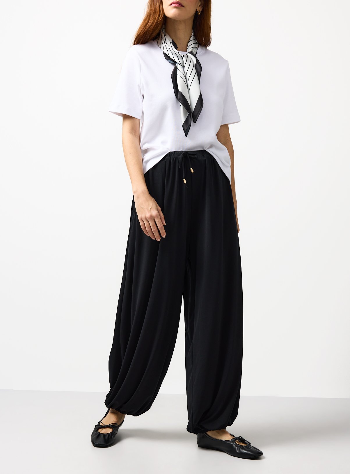 Black Balloon Fit Jersey Trousers 20