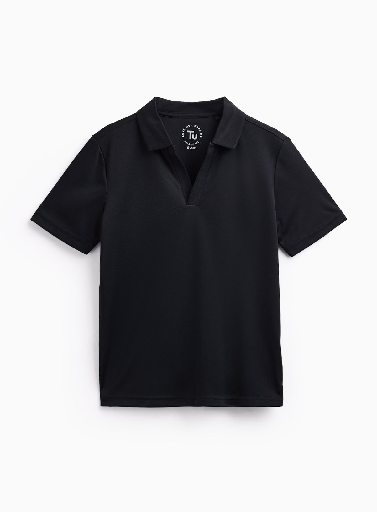 Black Trophy Collar Polo Shirt 7 years