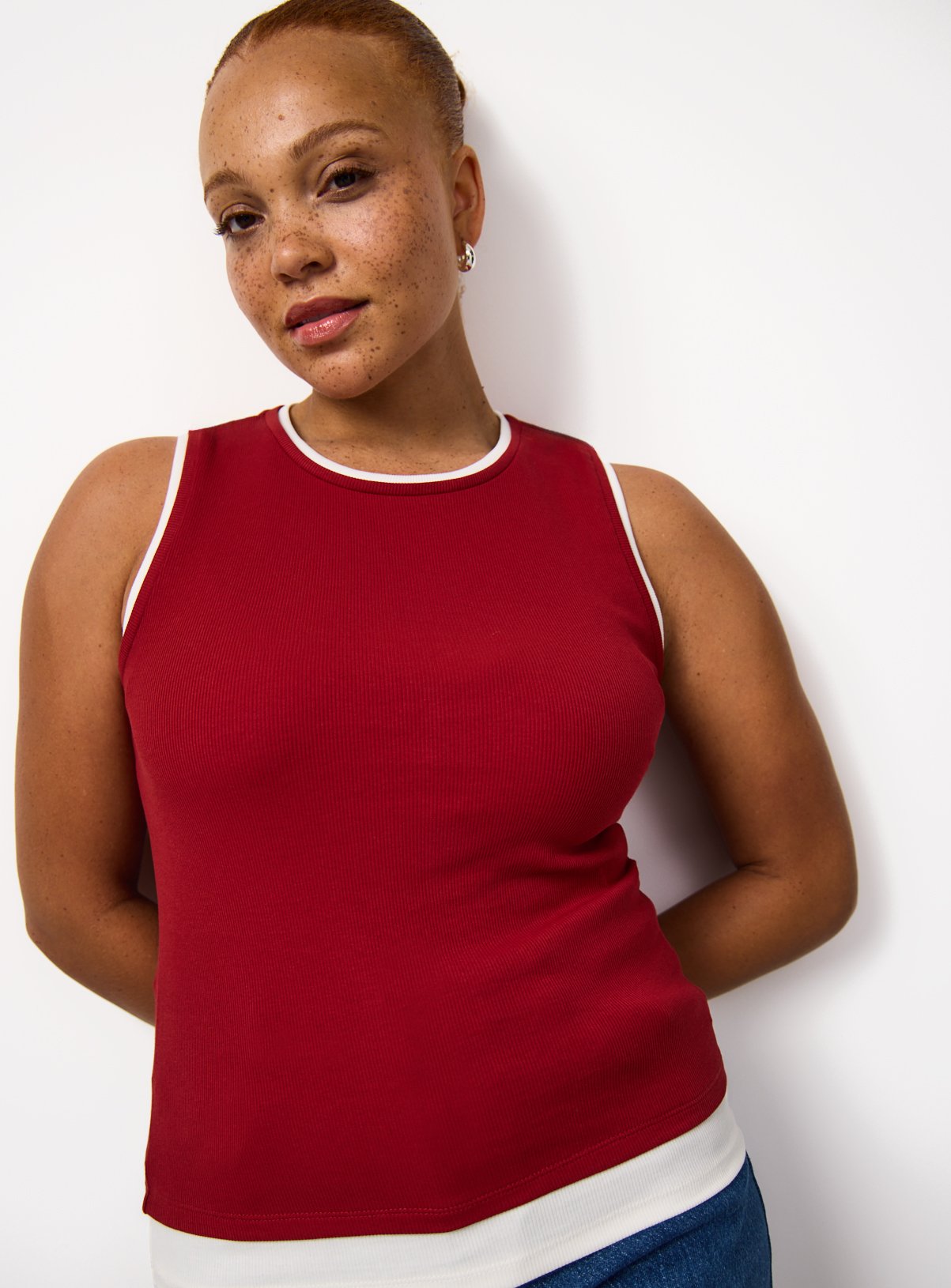 Red Double Layer Vest 