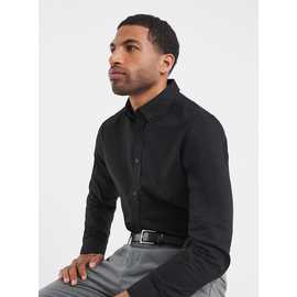 JACAMO Long Sleeve Oxford Shirt Regular Black