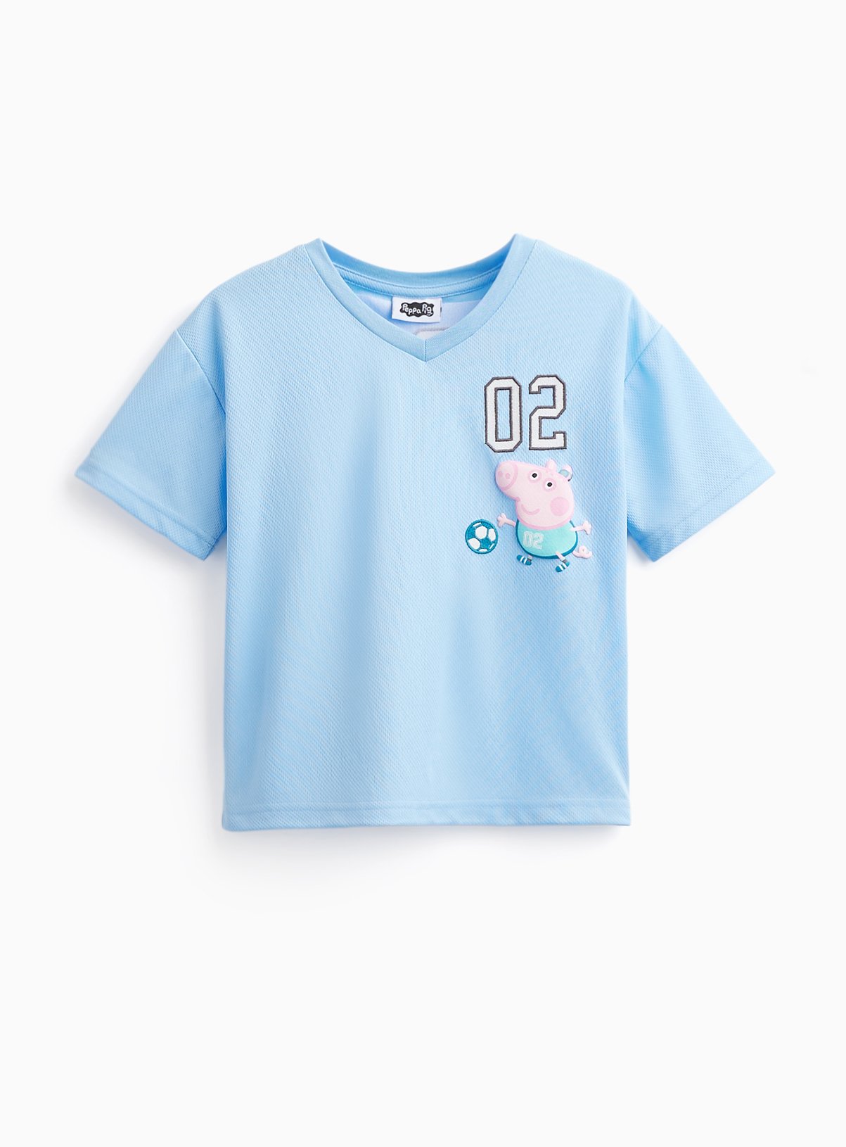 Blue Peppa Pig Football Graphic T-Shirt 