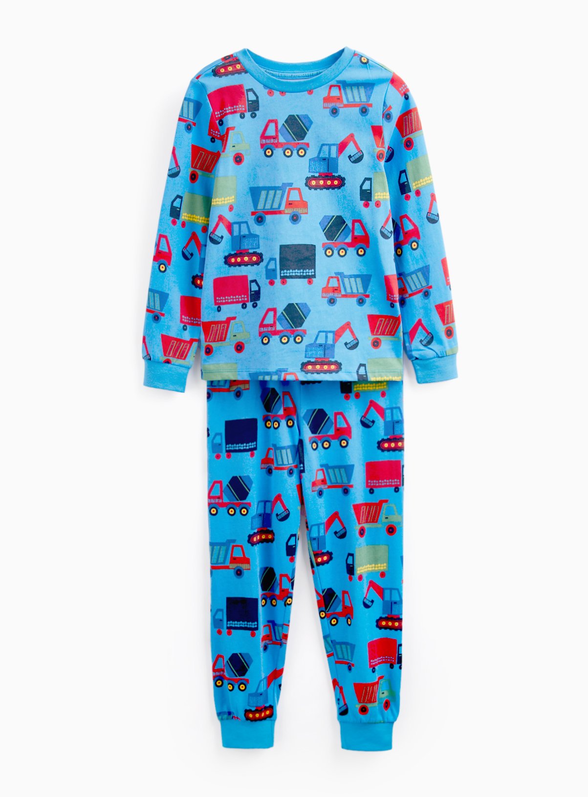 Blue Transport Print Pyjama Set 