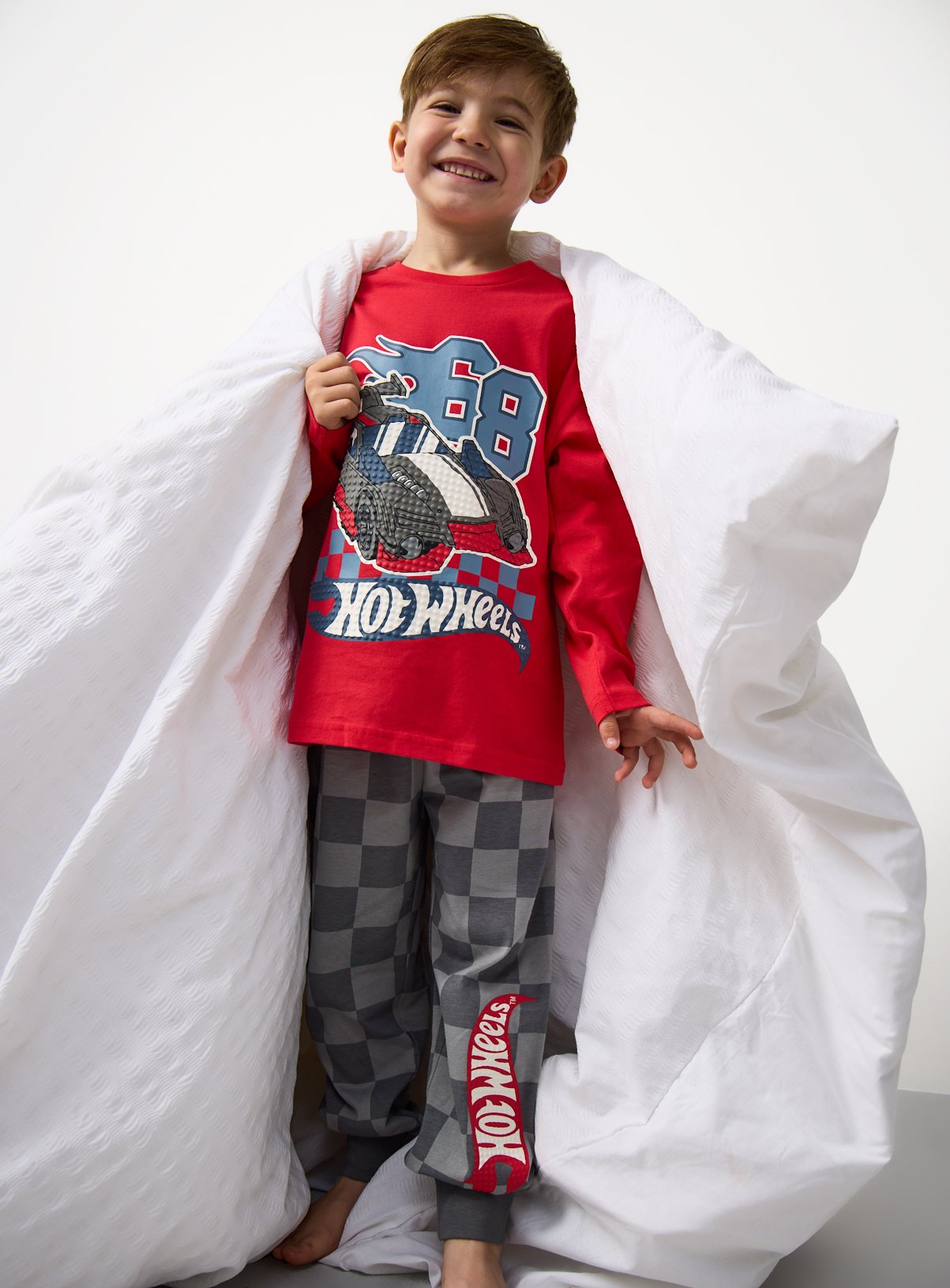Red Hot Wheels Print Pyjamas 