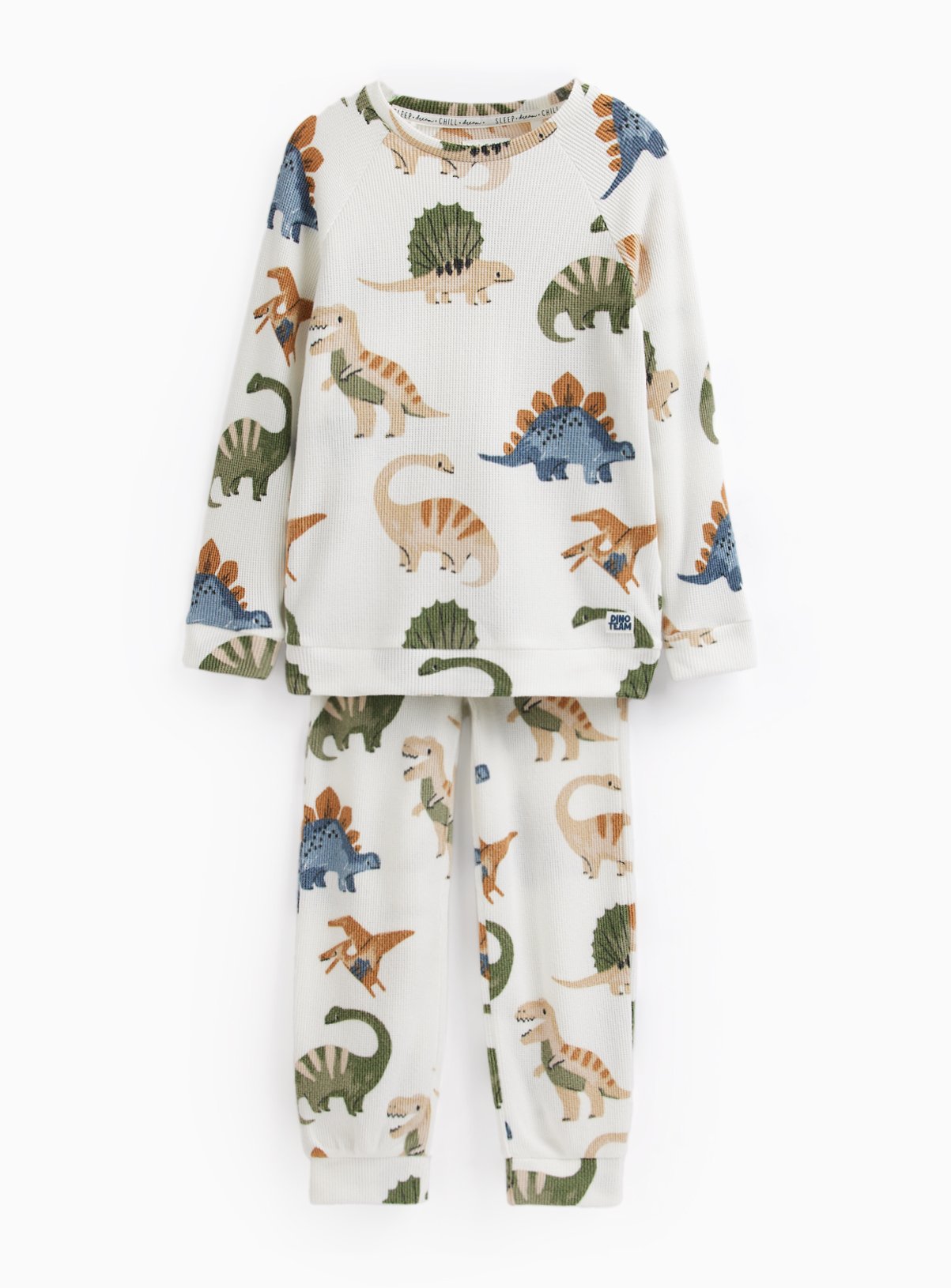 Cream Dinosaur Print Pyjamas 