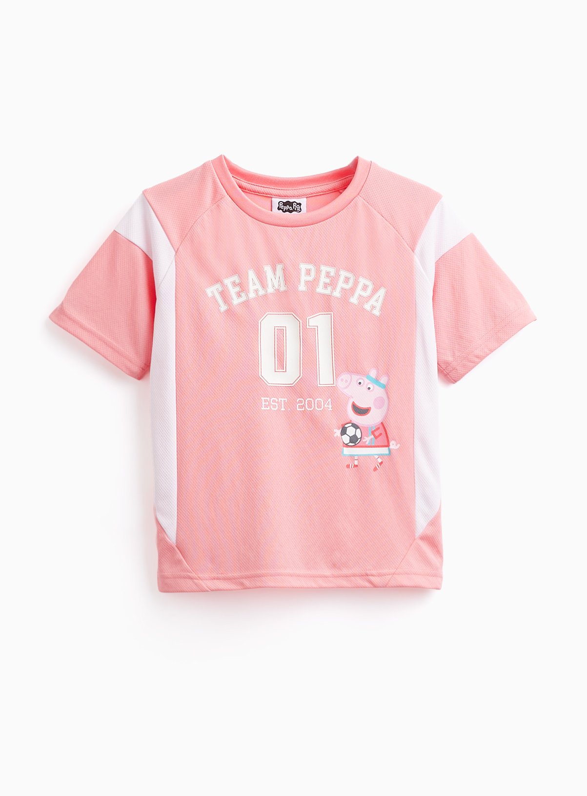 Pink Peppa Pig Football Graphic T-Shirt 