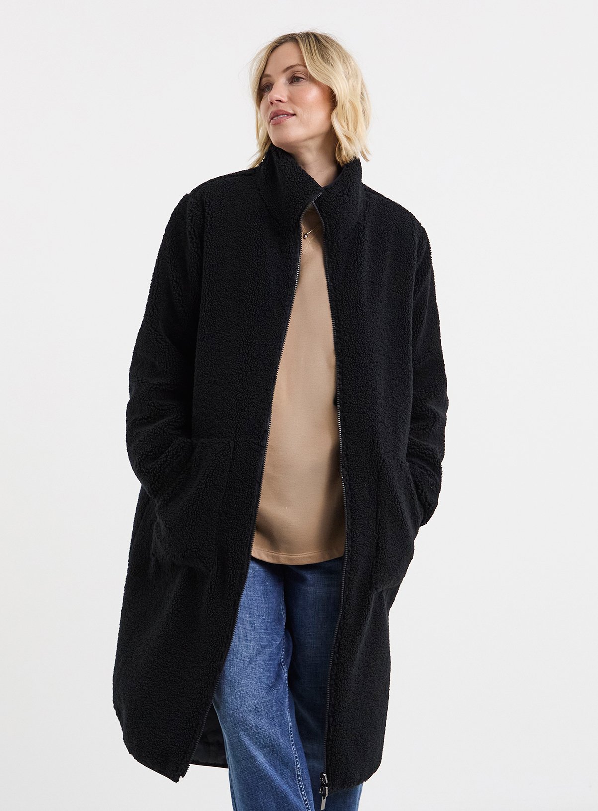 JD WILLIAMS Reversible Borg Quilted Coat 24