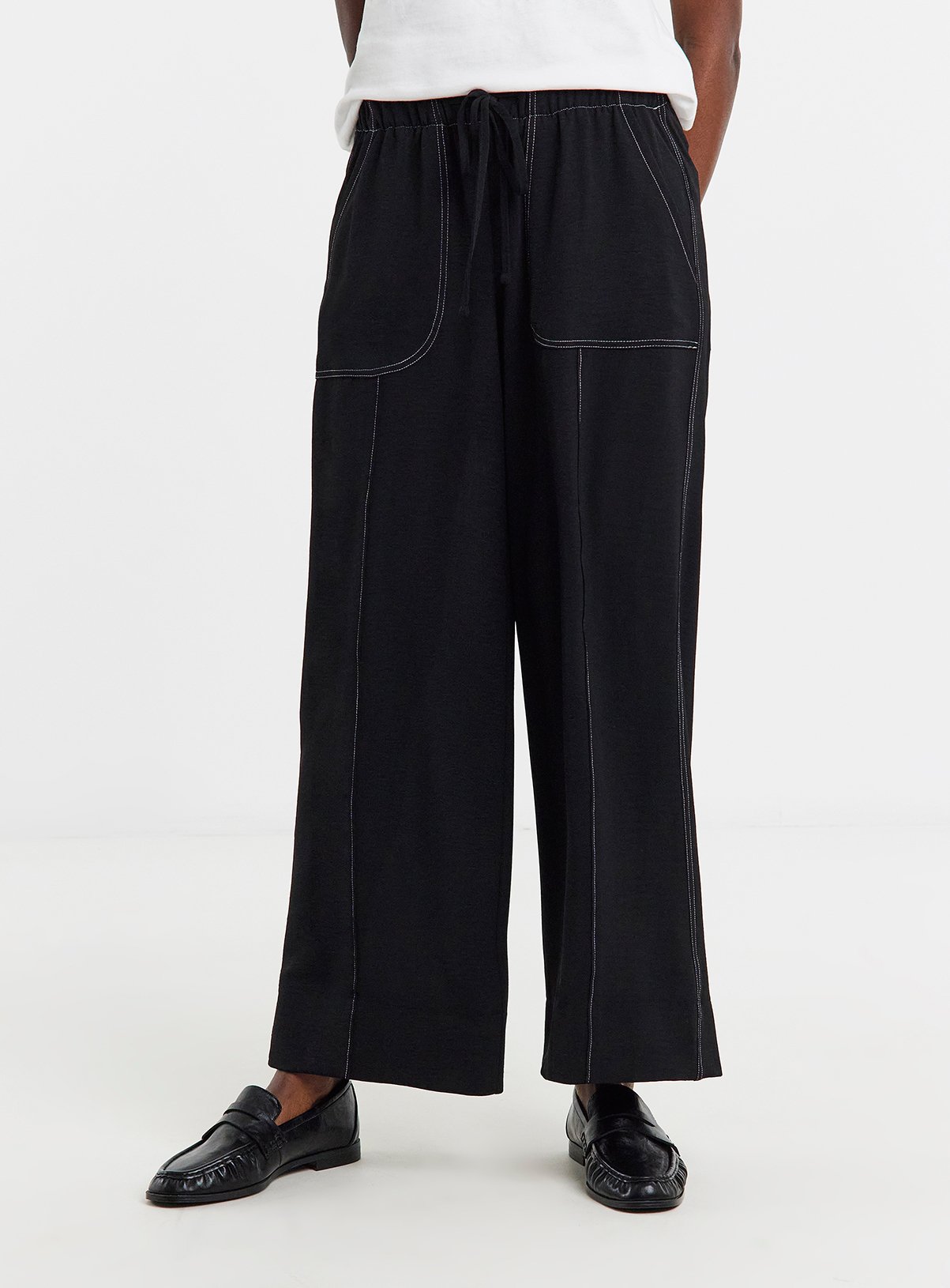 JD WILLIAMS Stitch Detail Wide Leg Trouser 