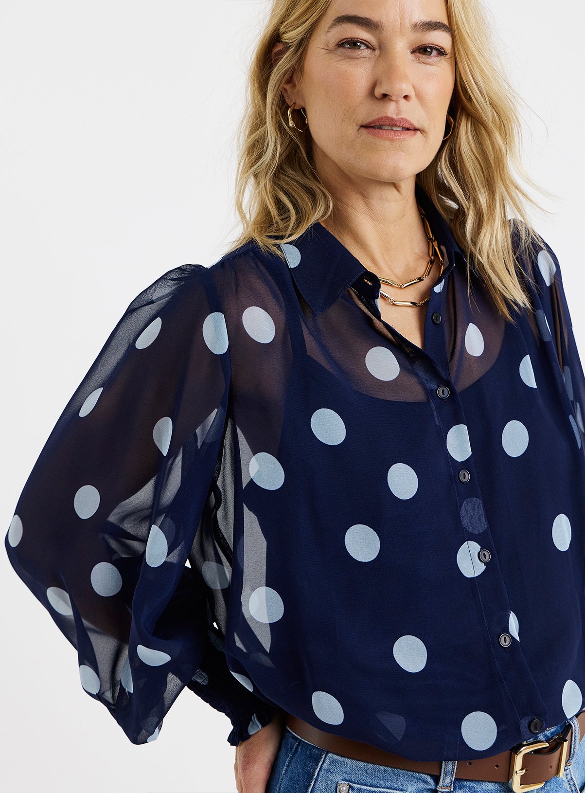 JD WILLIAMS Printed Volume Sleeve Shirt 24