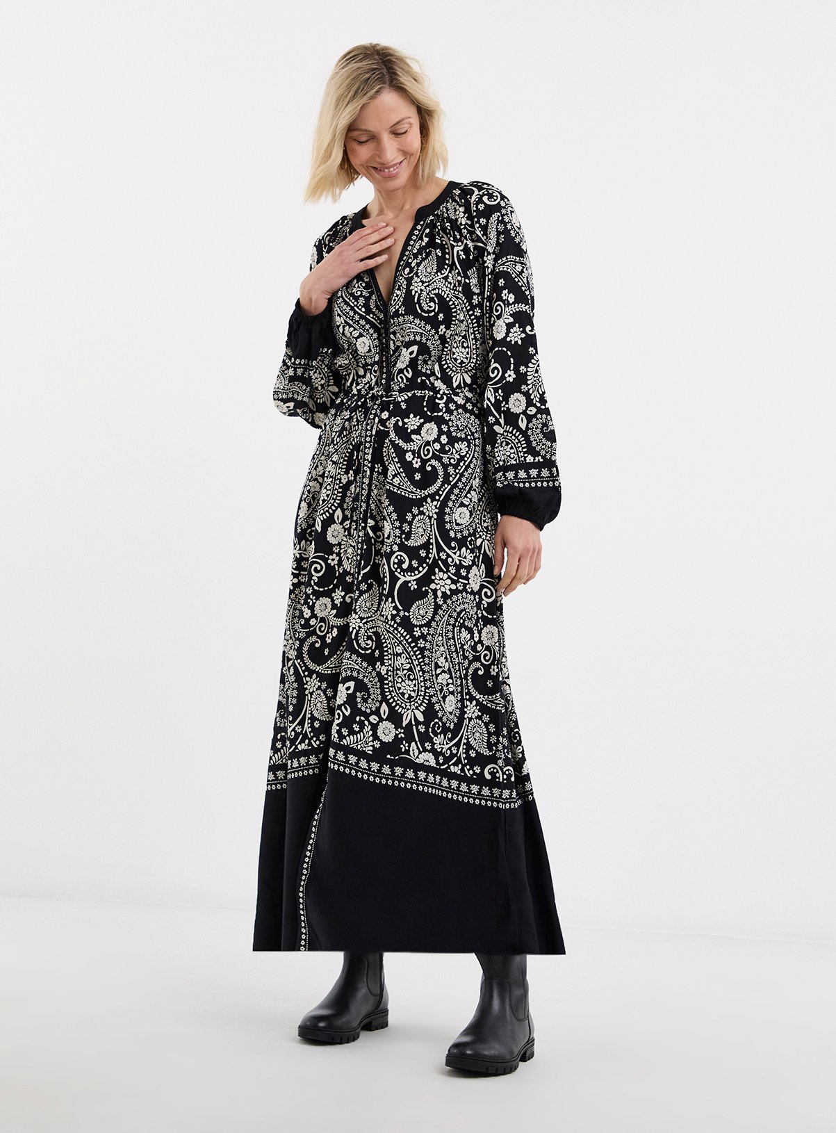 JD WILLIAMS Border Print Spun Dress
