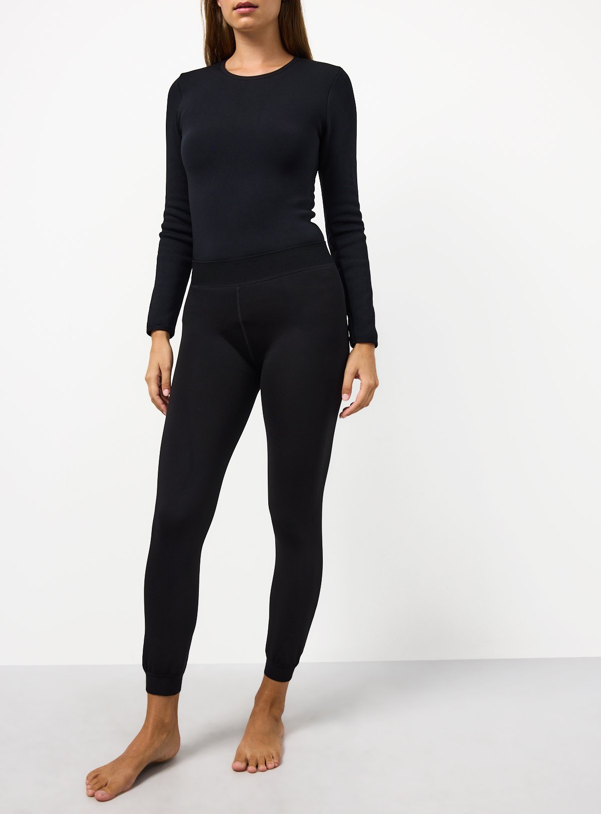 Black Thermal Faux Fur Lined Leggings 