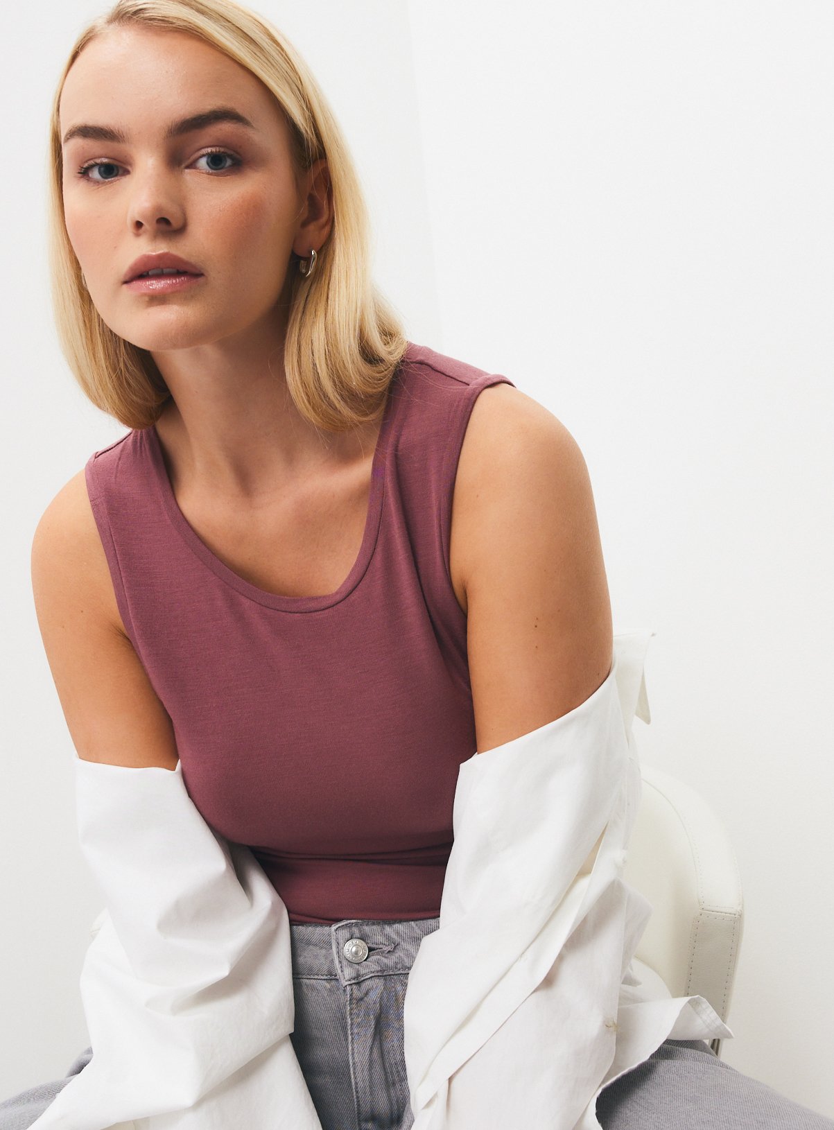 Pink & Cream Thermal Vest Tops 2-Pack 