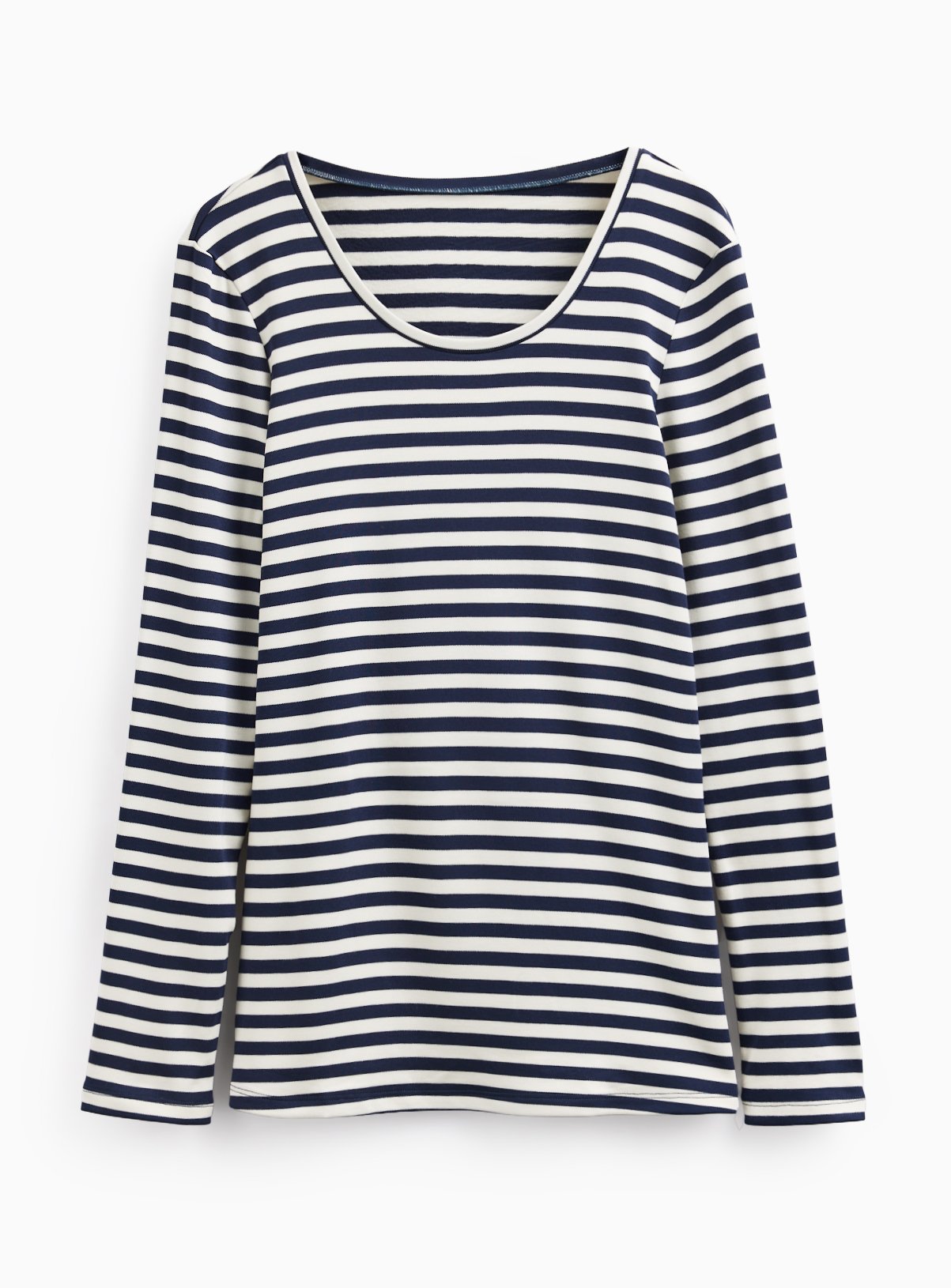 Navy & White Stripe Thermal Long Sleeve Top 