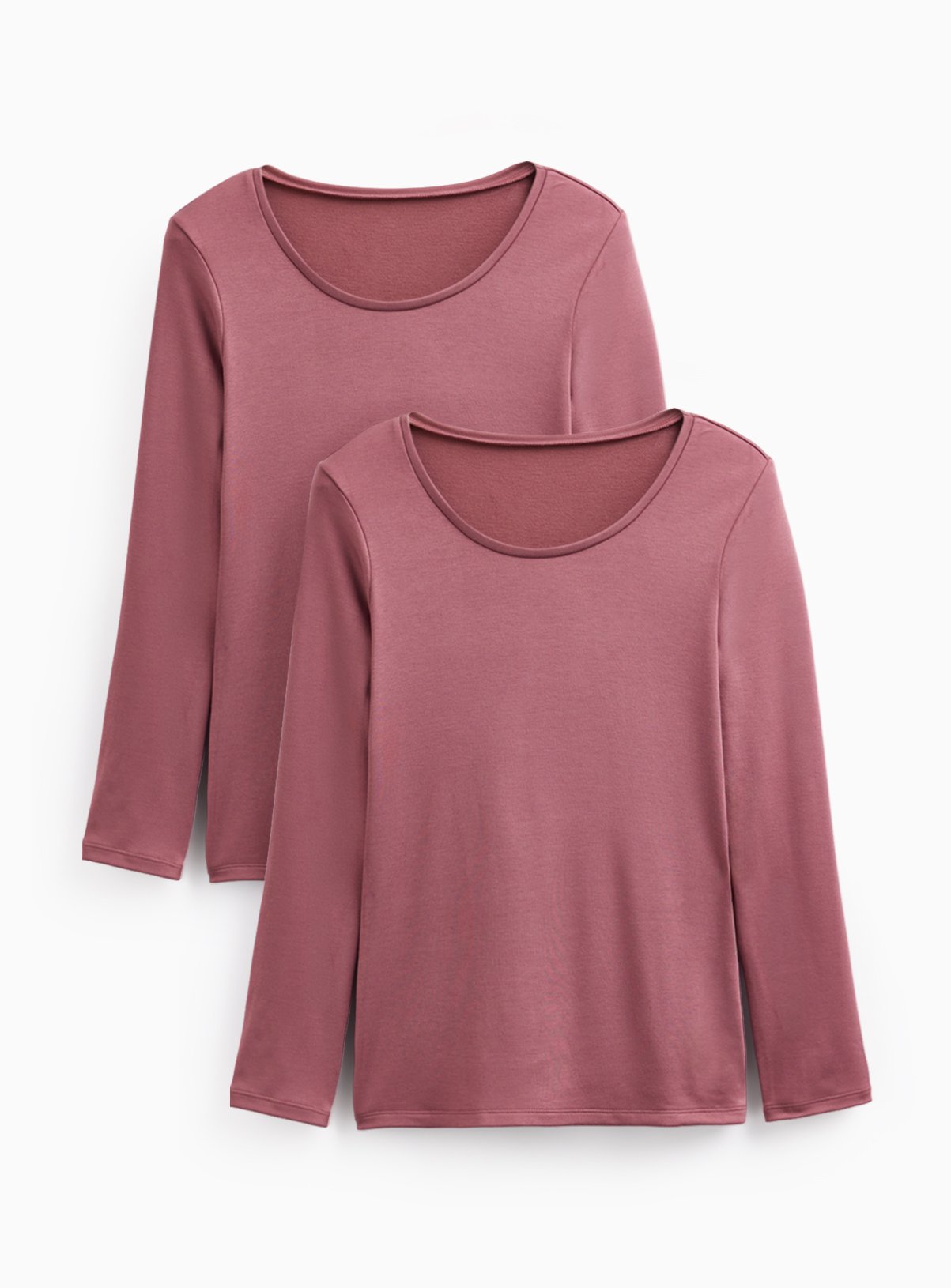 Dark Pink Thermal Long Sleeve Tops 2-Pack 