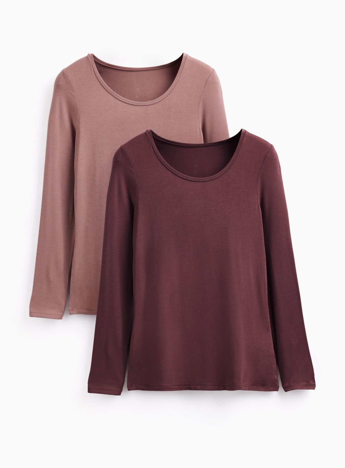 Dark Brown & Light Brown Long Sleeve Top 2-Pack 