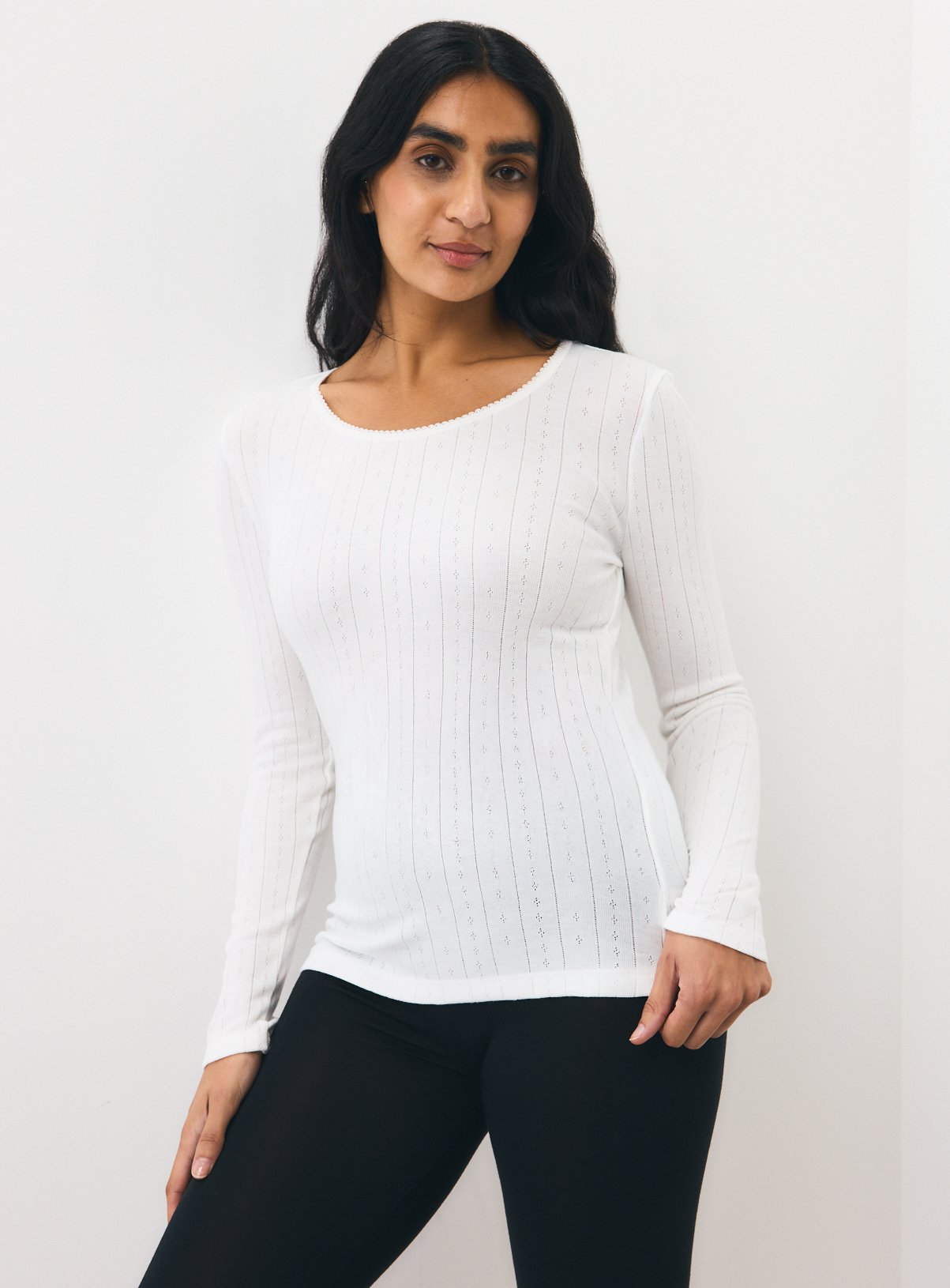 Cream Thermal Leggings 