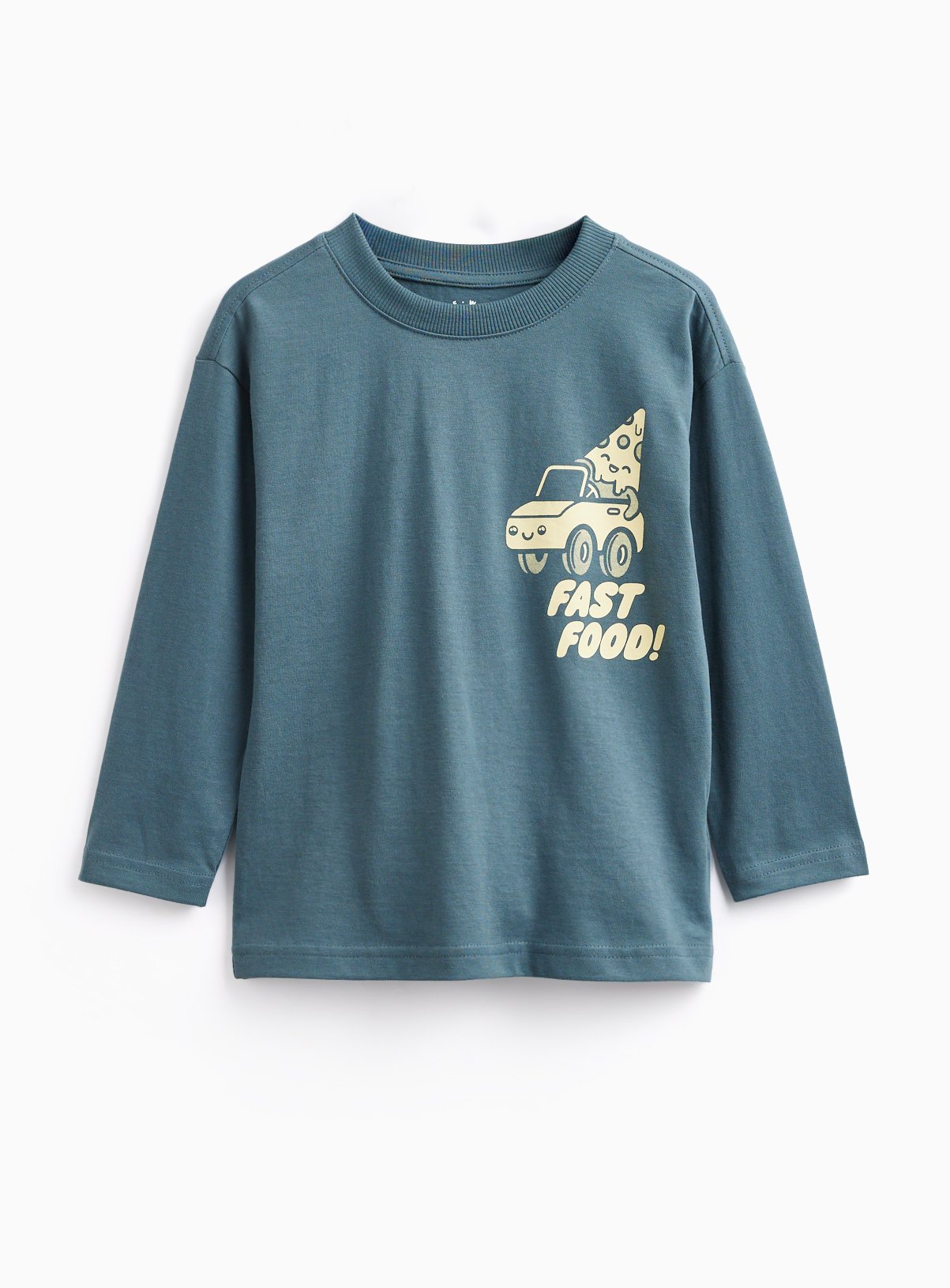 Teal Fast Food Logo Long Sleeve Top 