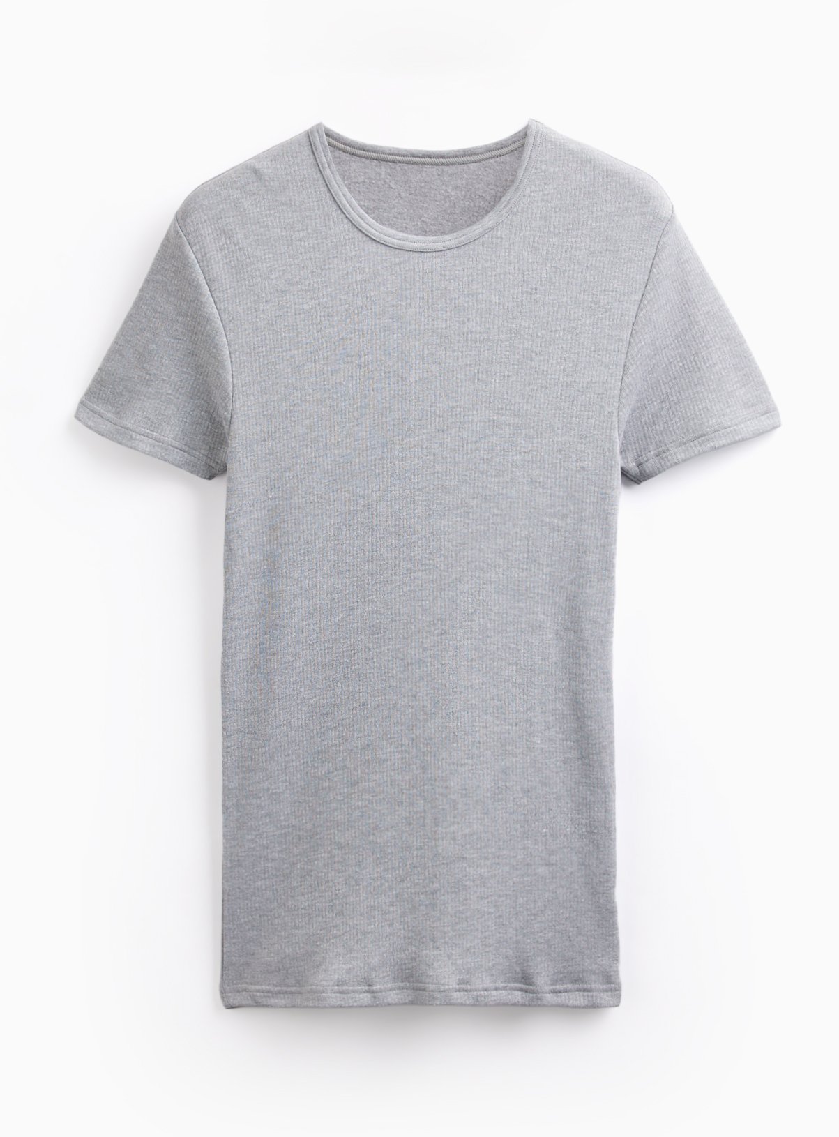 Grey Maximum Warmth Thermal Ribbed T-Shirt  