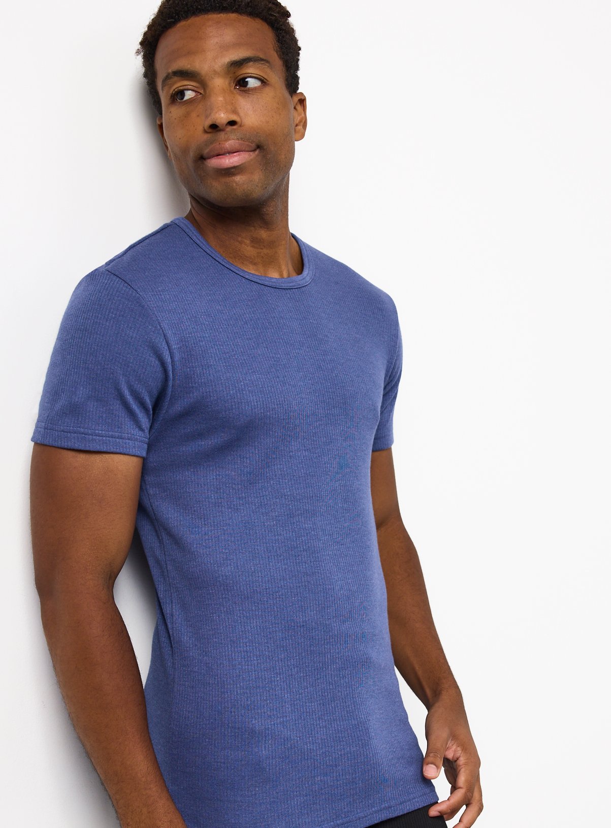 Blue Thermal Short Sleeve Top XXXL