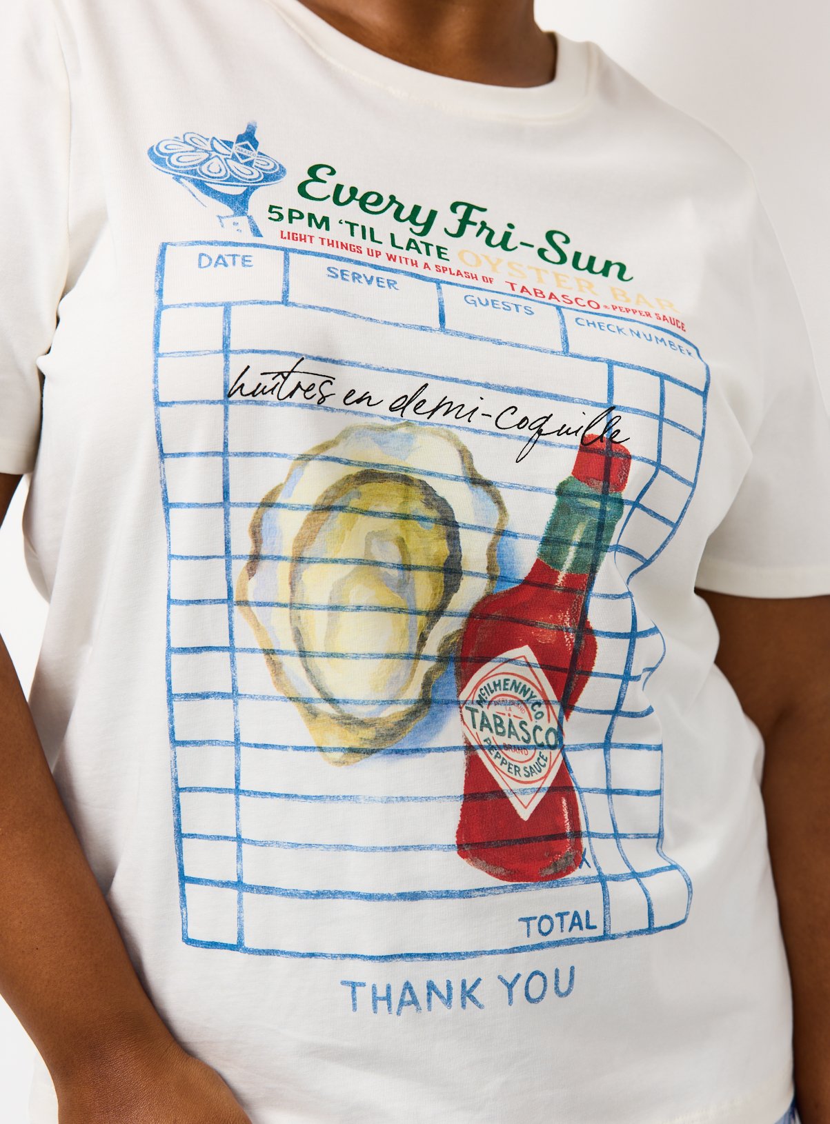 Cream Tabasco Graphic Regular Fit T-Shirt 
