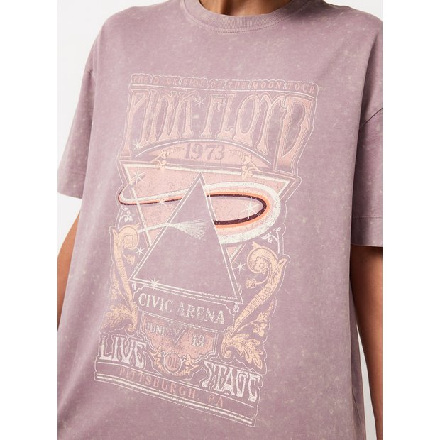 Buy Pink Pink Floyd Graphic Oversized Fit T-Shirt L | Womens