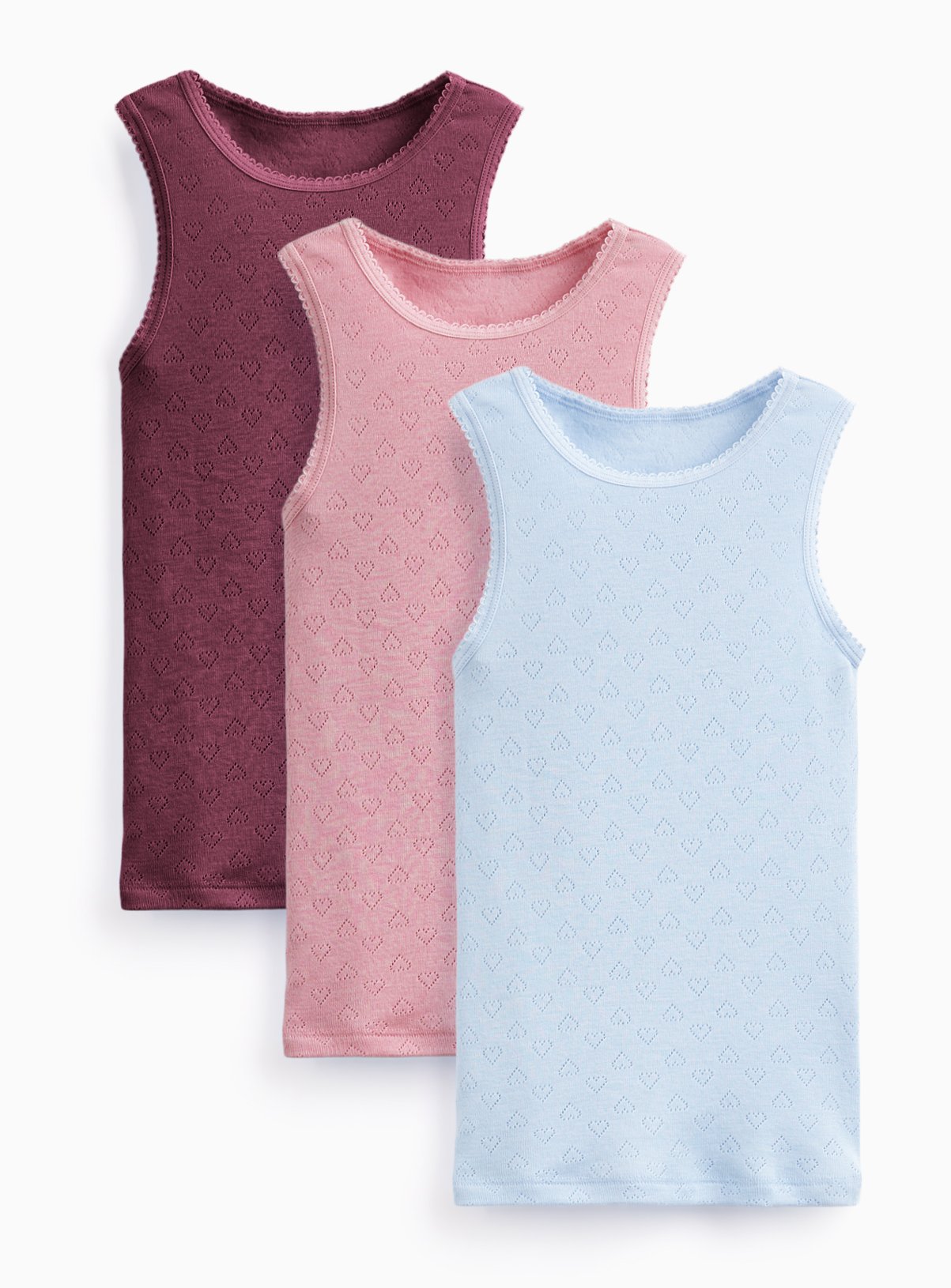 Thermal Pointelle Vests 3-Pack 