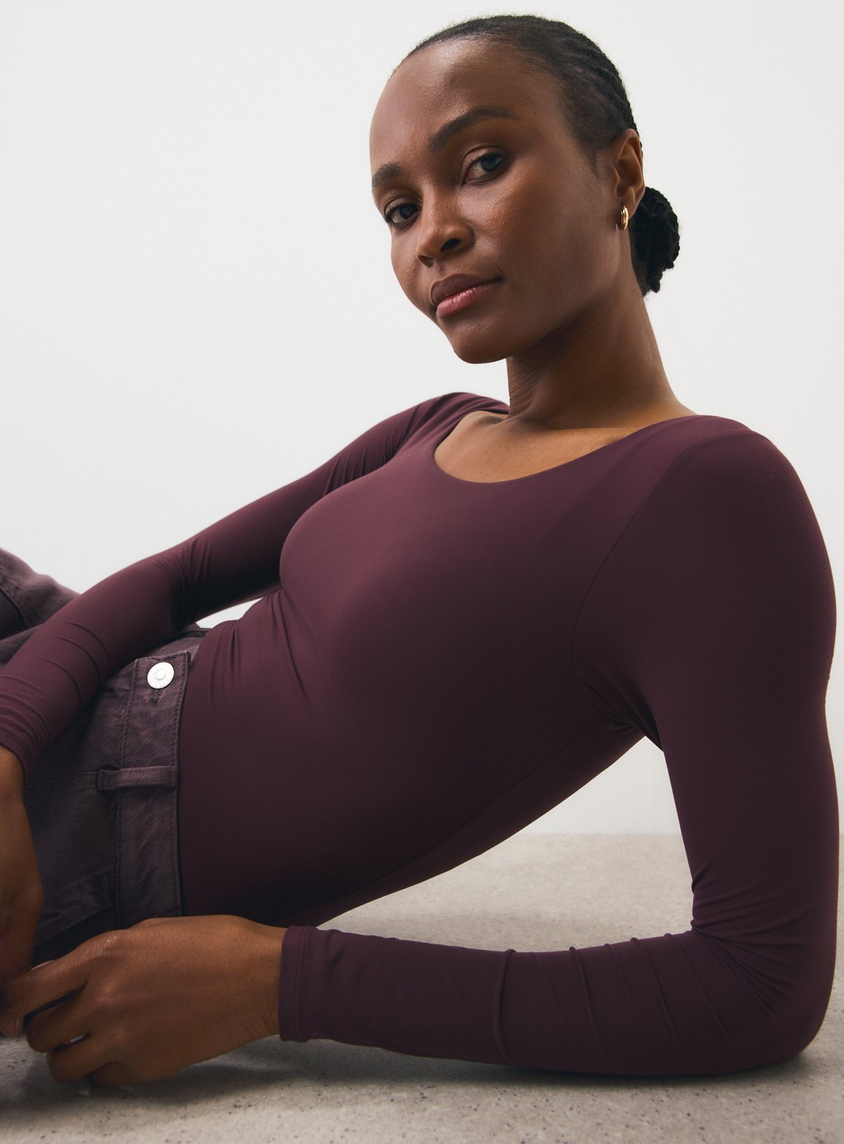 Brown Smoothform Double-Layered Long Sleeve Body 