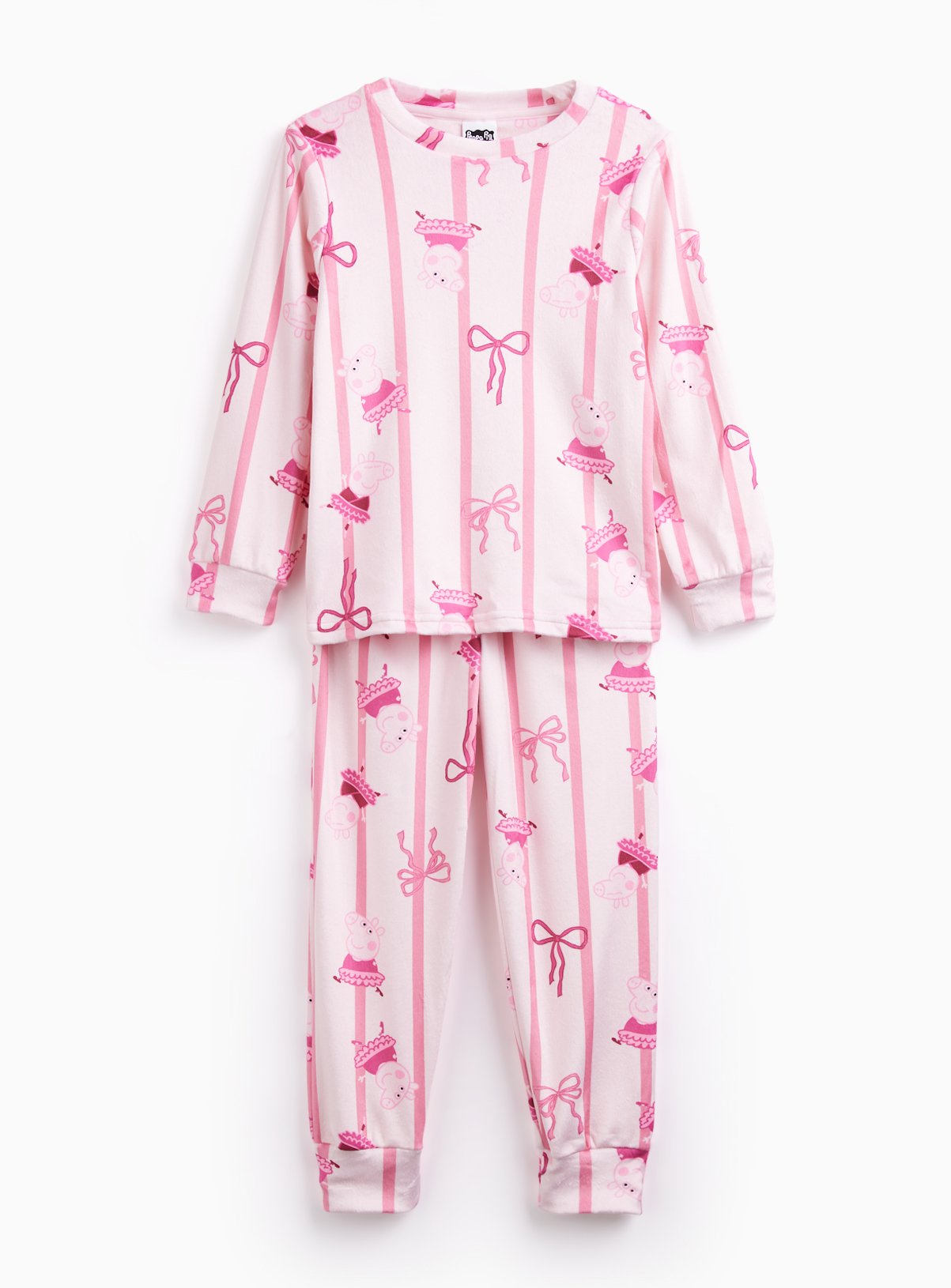 Pink Peppa Pig Bows Pyjama Set 