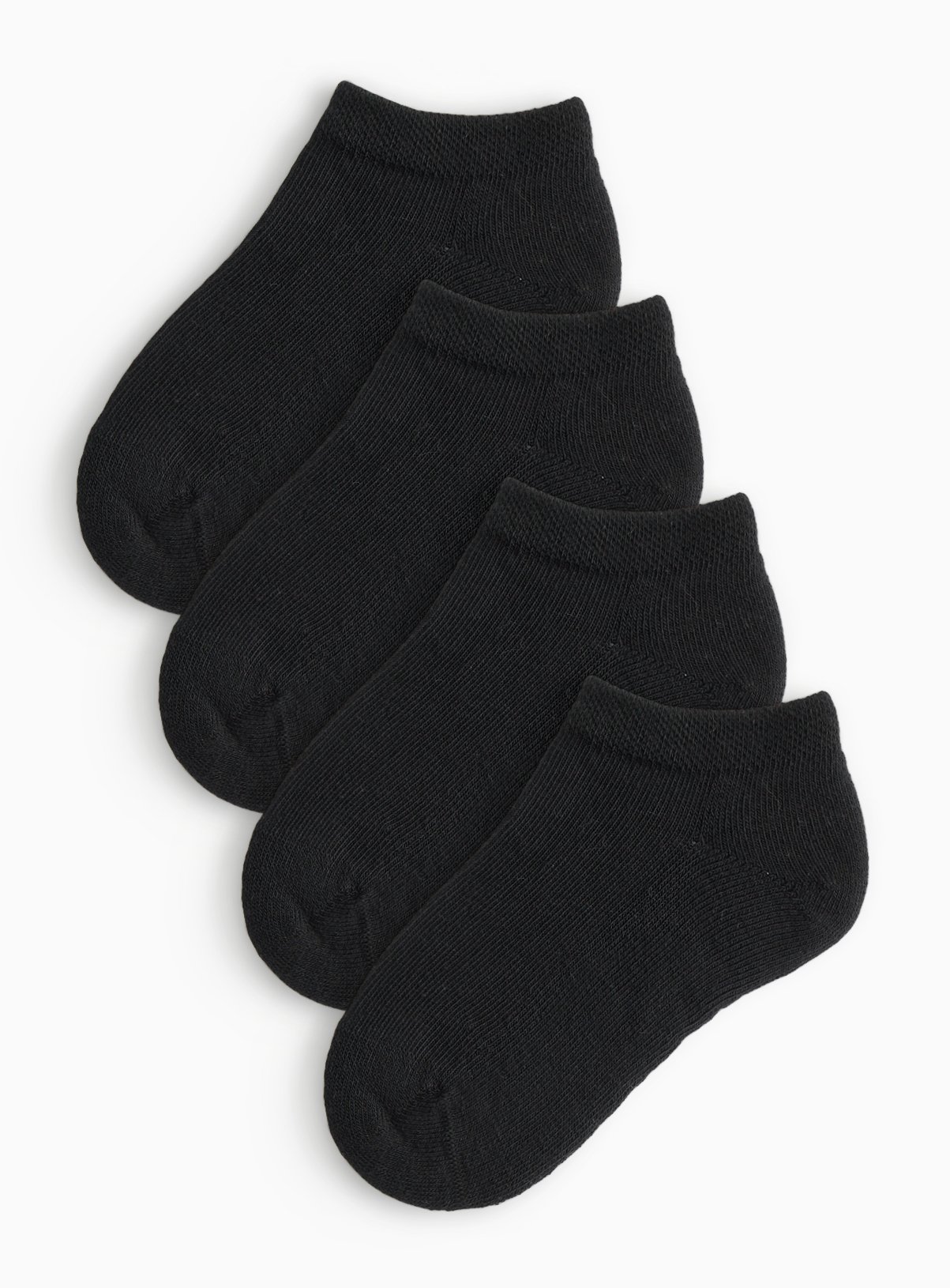 Black Cushion Sole Trainer Socks 4 Pack