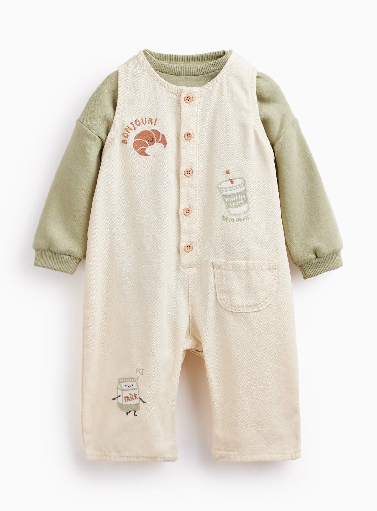 Matcha Romper & Bodysuit Set 