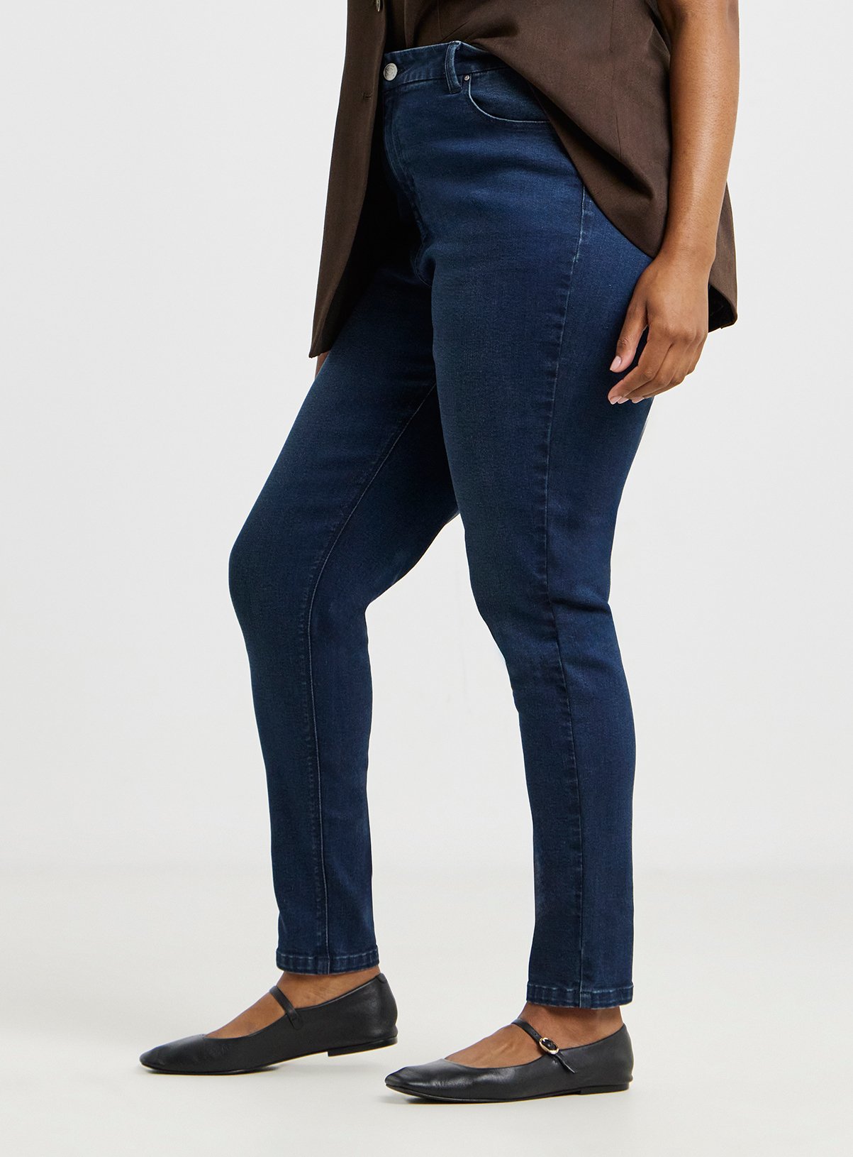 SIMPLY BE Highwaisted Super Stretch Skinny Jean Indigo 