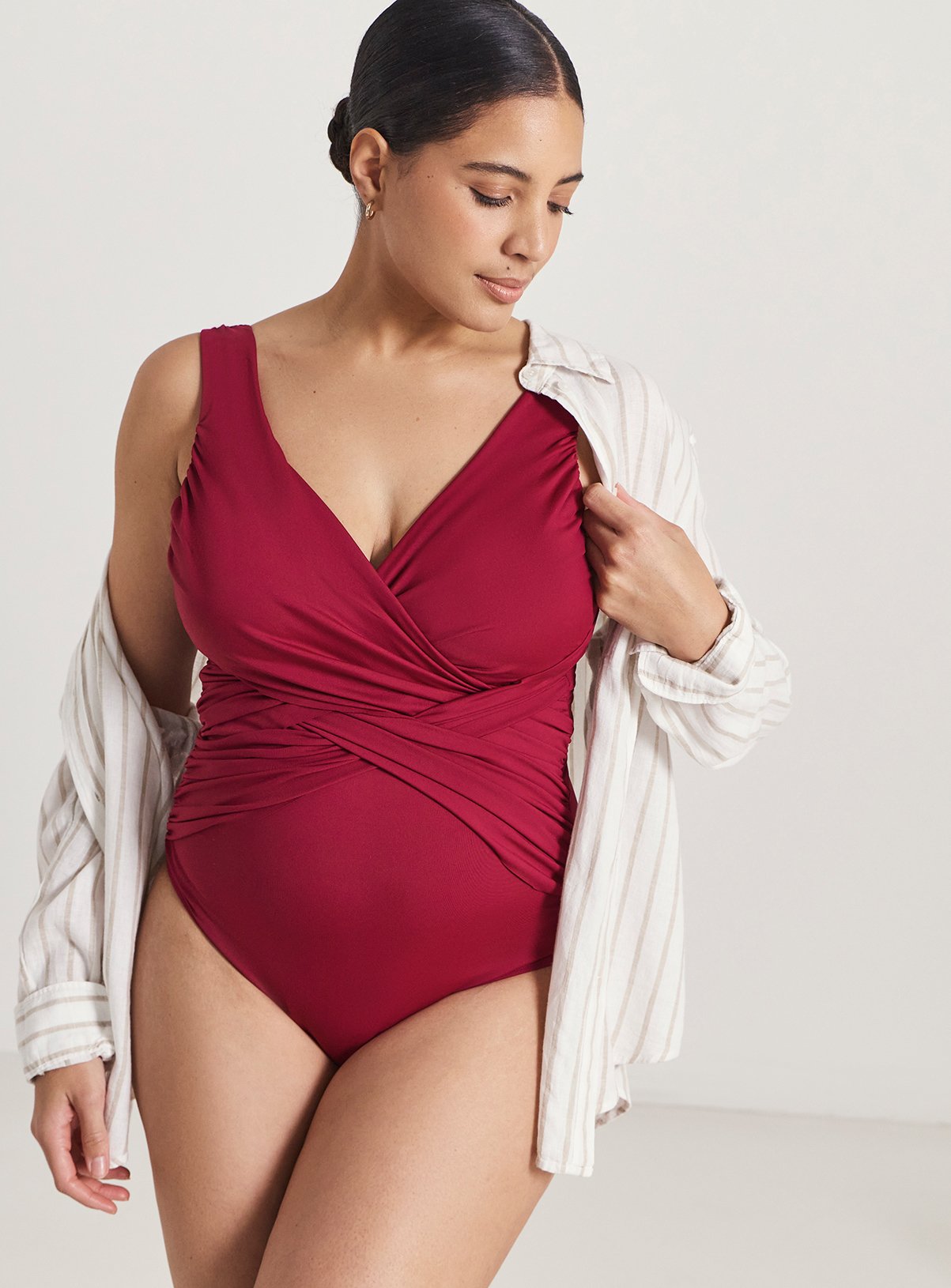 SIMPLY BE Magisculpt Illusion Swimsuit Longer Length 