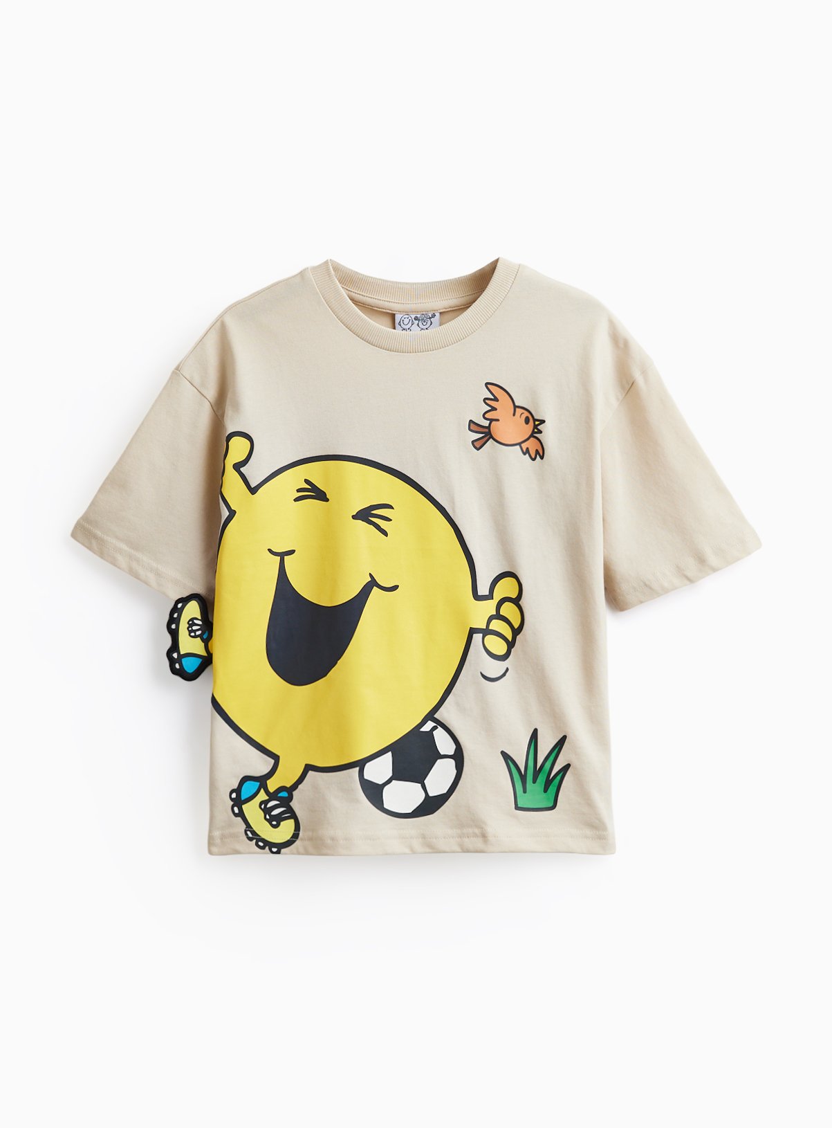 Mr Men and Little Miss Mr Happy Football Print Short Sleeve T-Shirt 