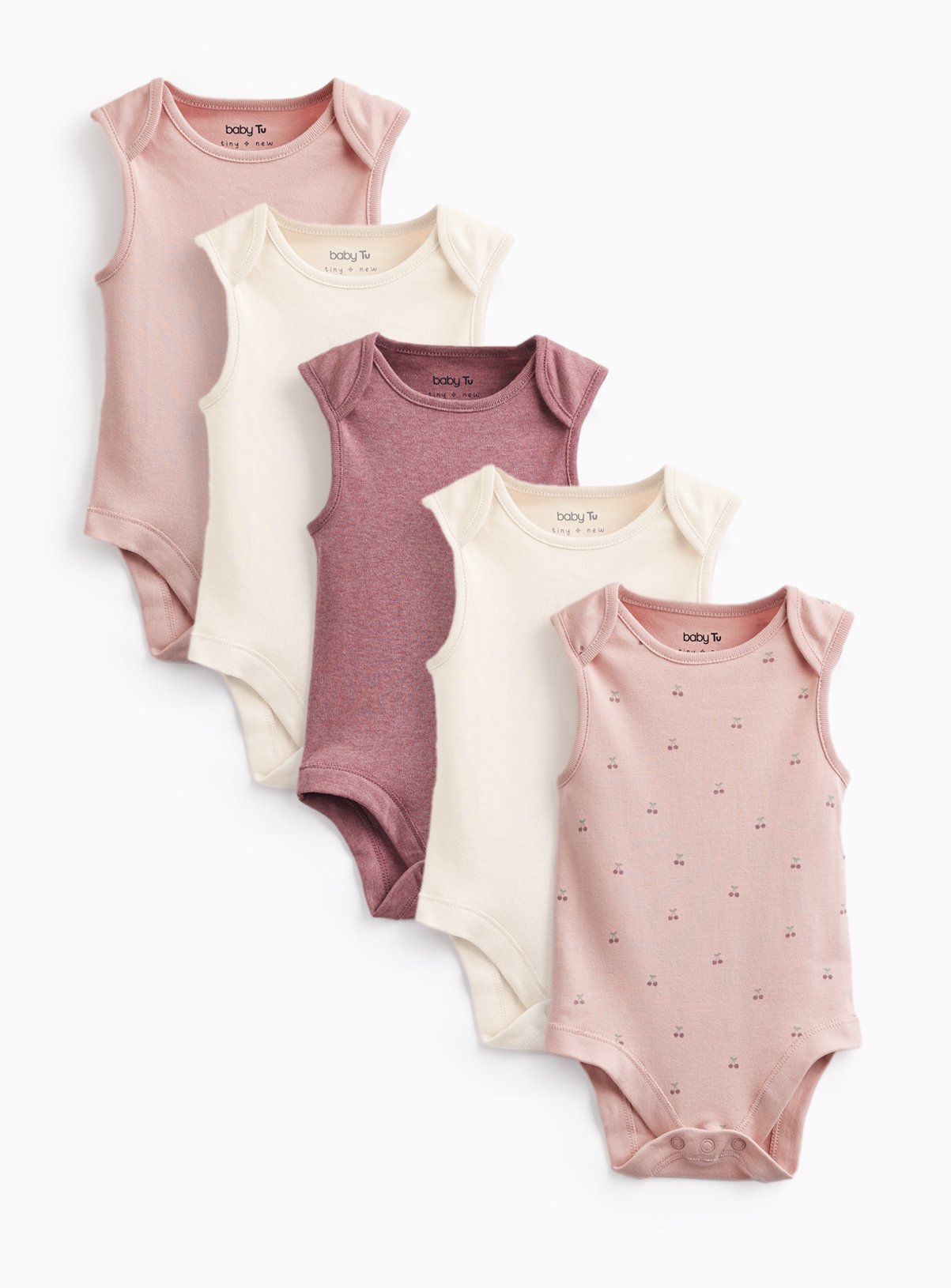 Pink Shades Sleeveless Bodysuits 5 Pack 18-24 months