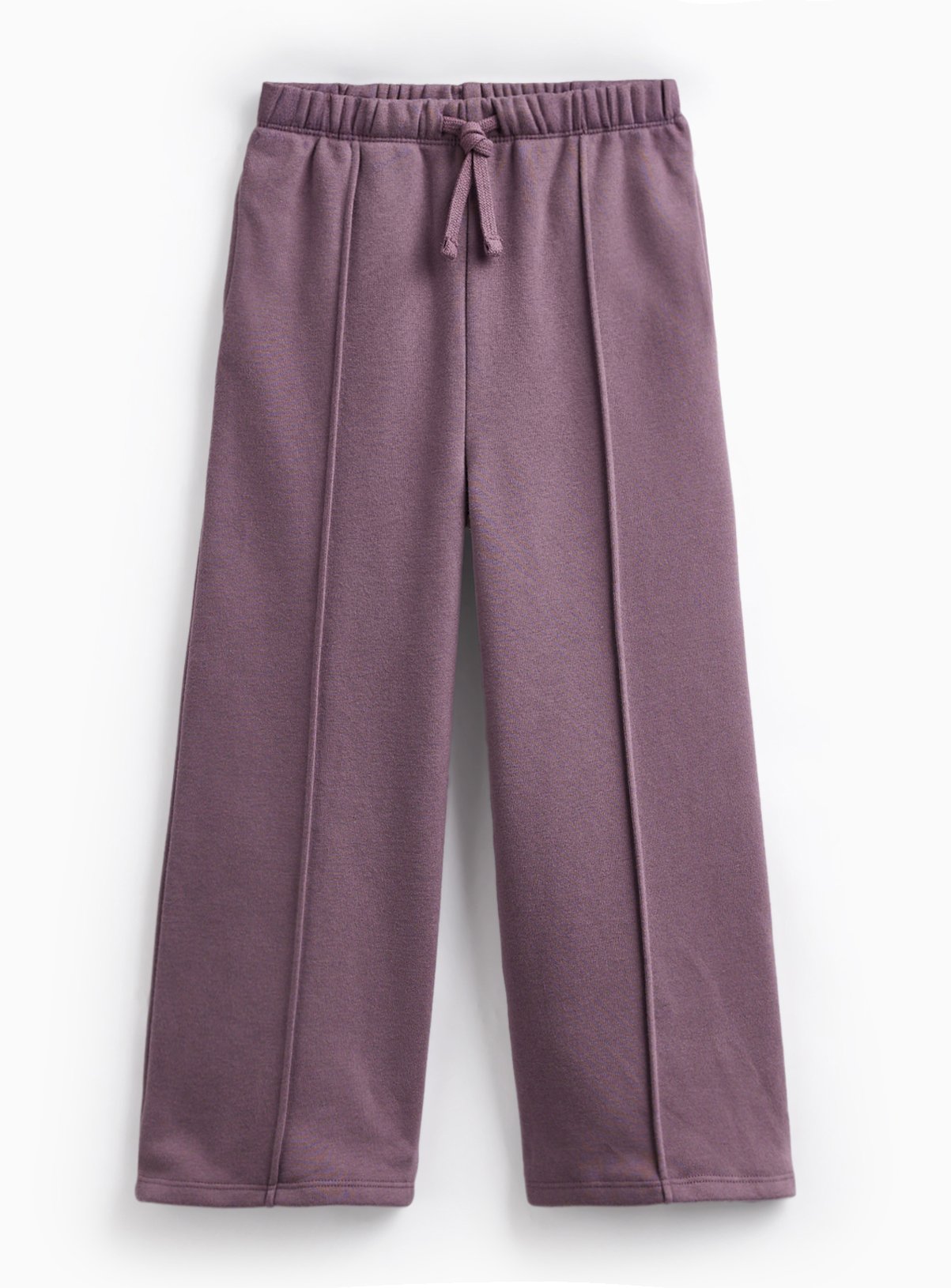 Purple Wide Leg Pintuck Joggers 7-8 years
