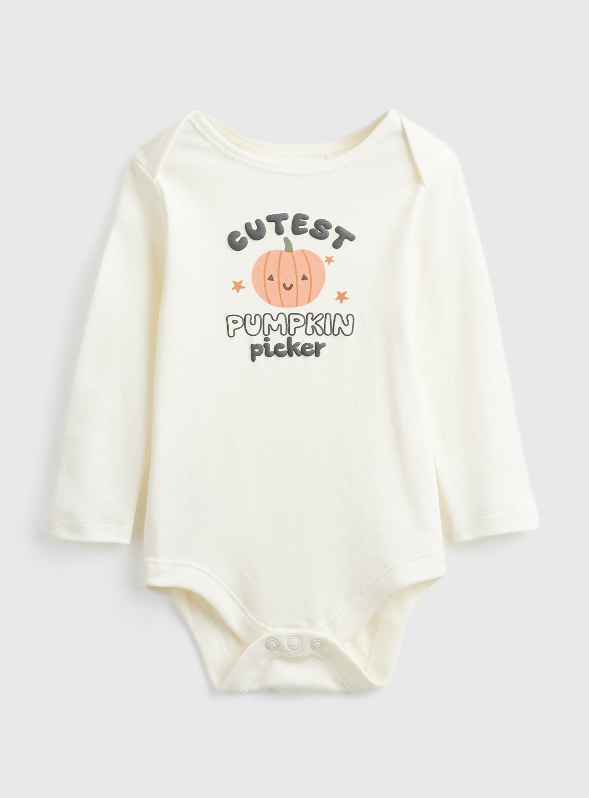 Cream Cutest Pumpkin Picker Graphic Bodysuit 