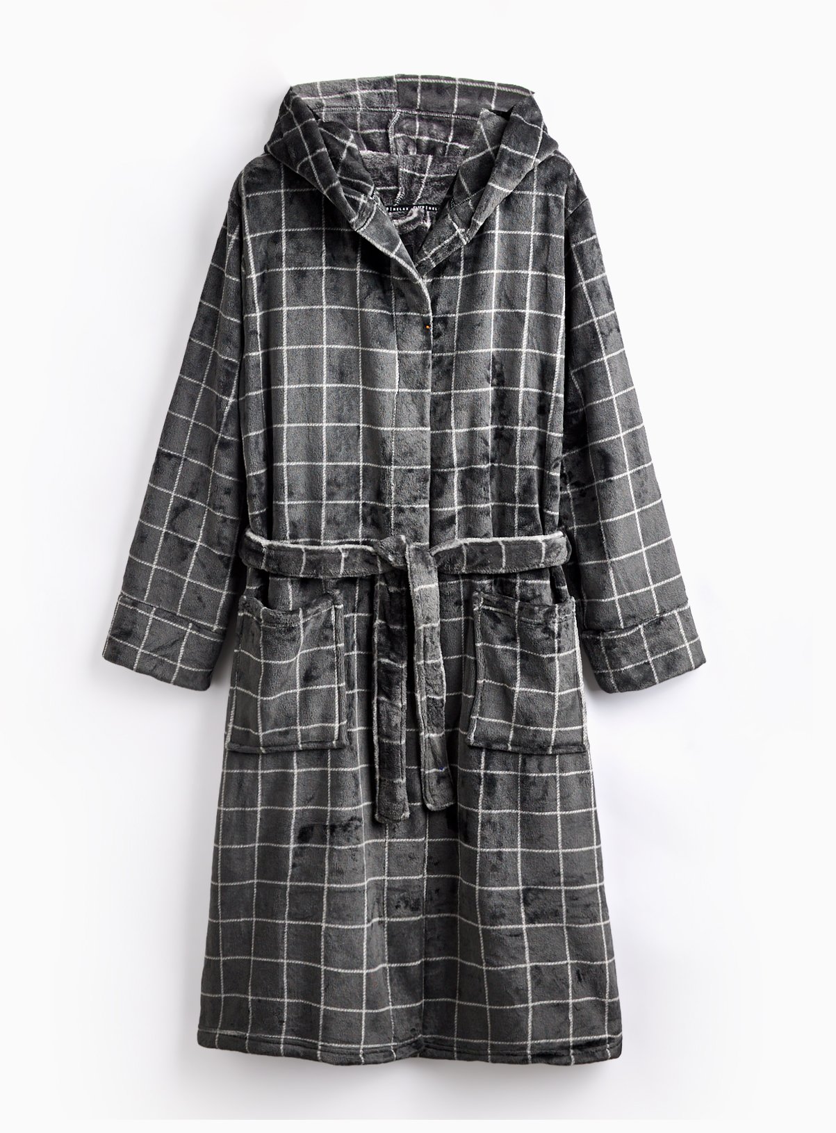 Grey Checked Dressing Gown 