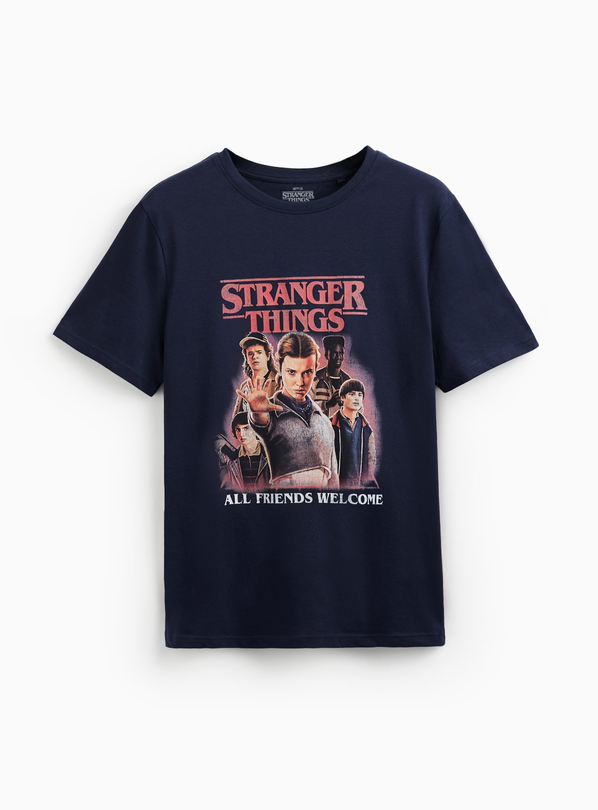Navy Stranger Things Graphic T-Shirt 