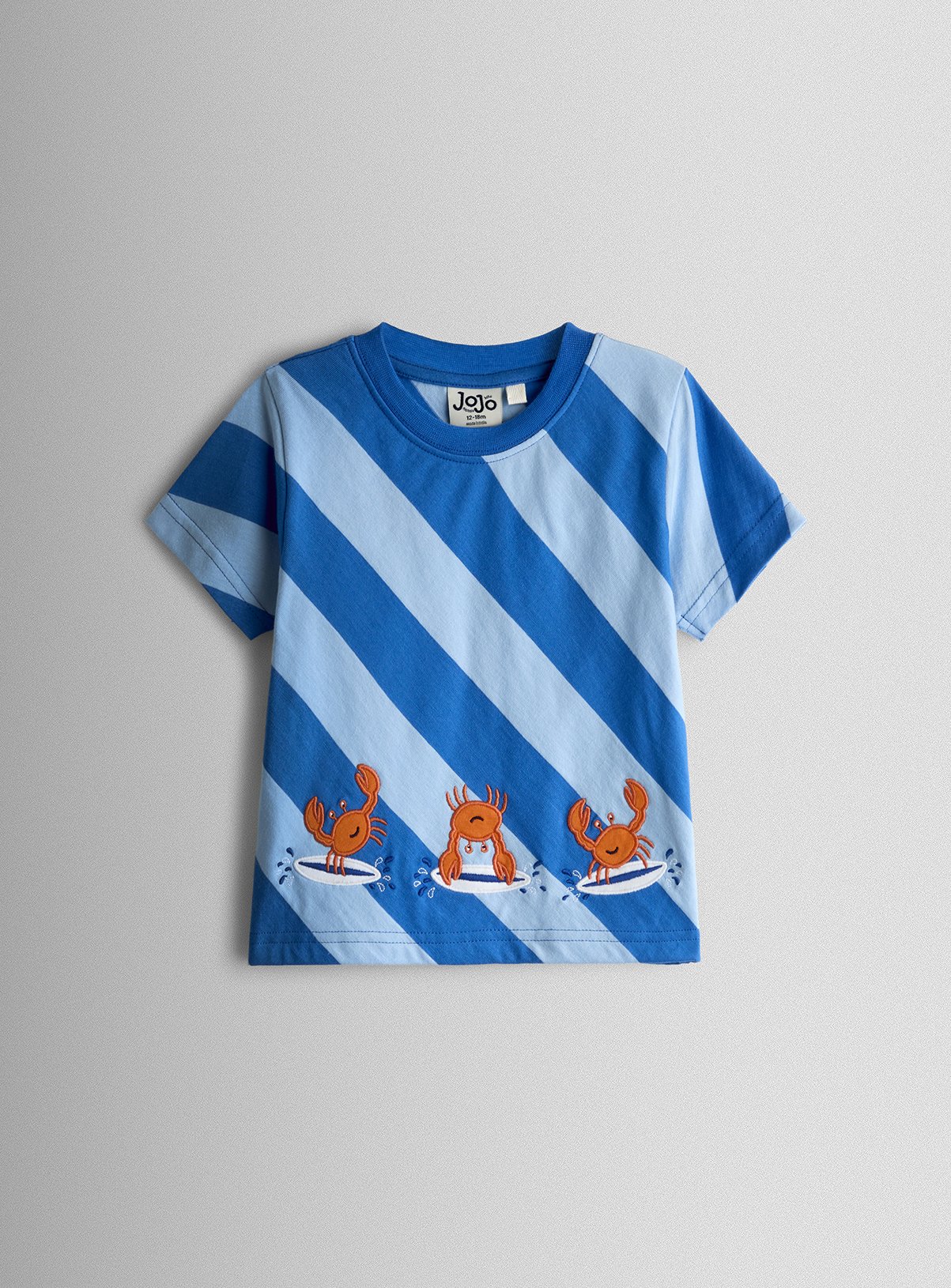 JOJO MAMAN BÉBÉ Surfs Up Crab Applique T Shirt