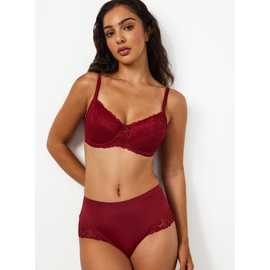 Red Fleur Lace Full Briefs