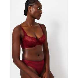 Red Fleur Lace Brazilian Knickers