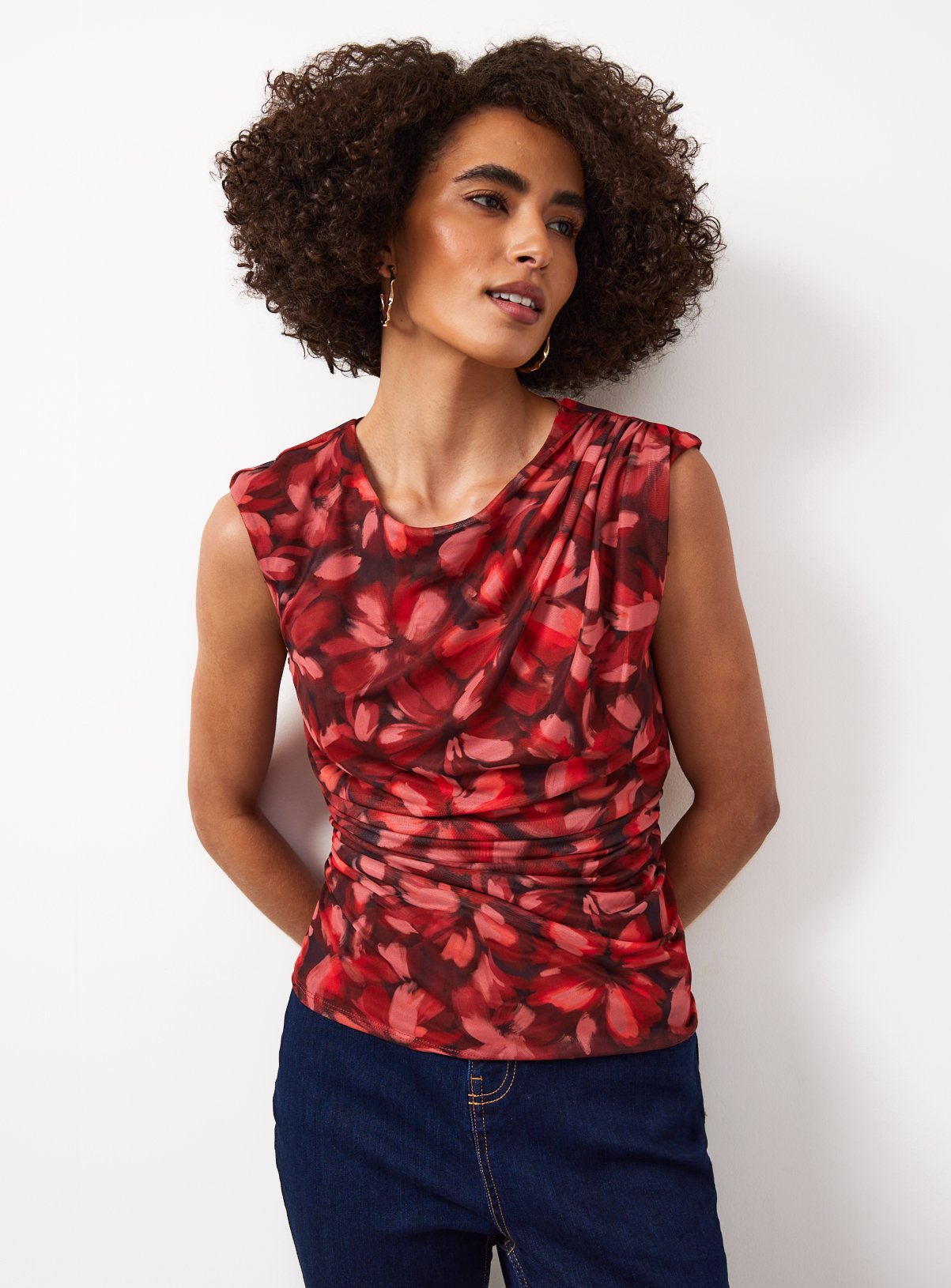 Sleeveless Mesh Top 
